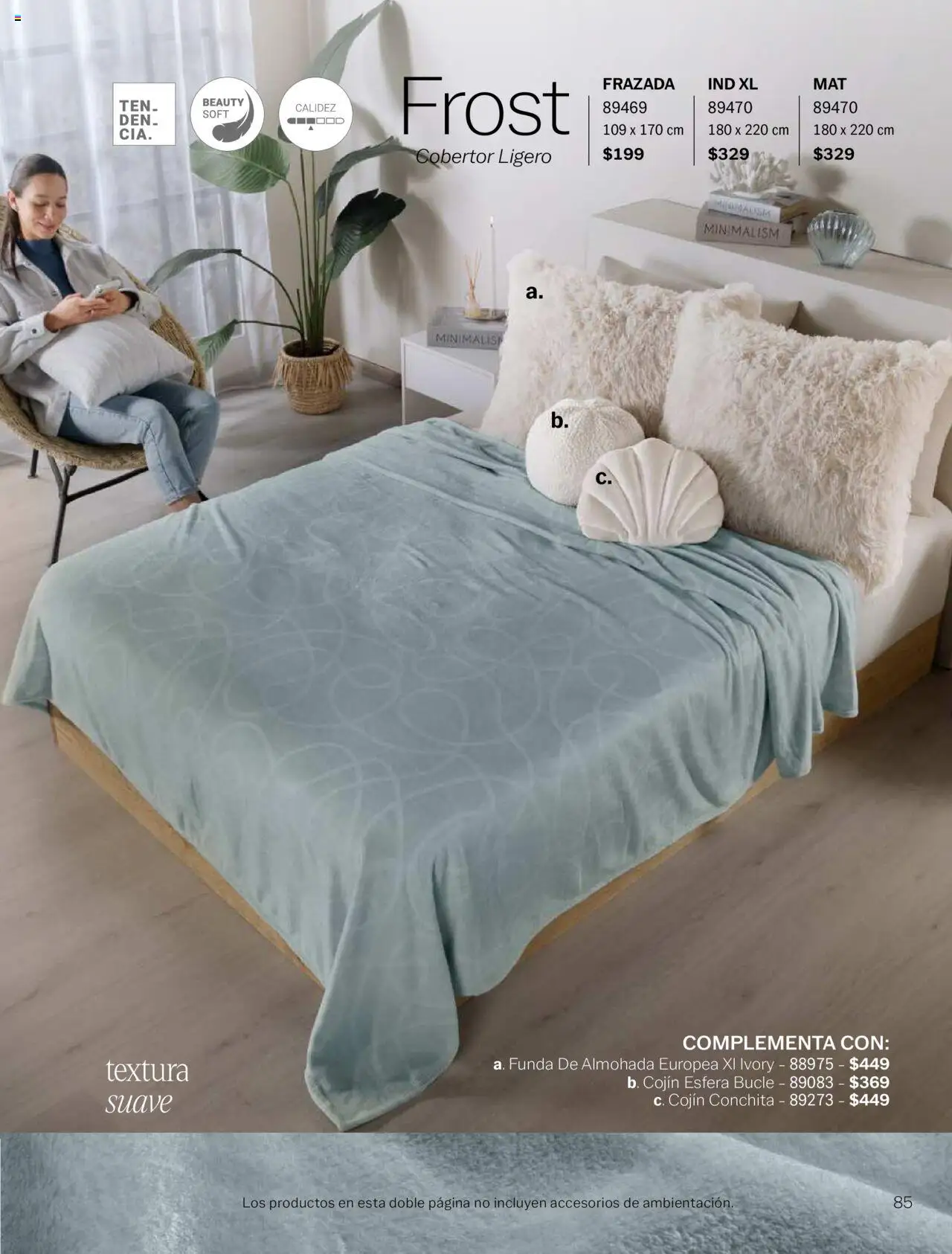 Nuevas ofertas de Vianney válidas en toda la República Mexicana desde el 15.08.2025. ¡Encuentra las mejores ofertas en Vianney - Catálogo Invierno! | Página: 87 | Productos: Cobertor, Funda, Funda de almohada, Almohada