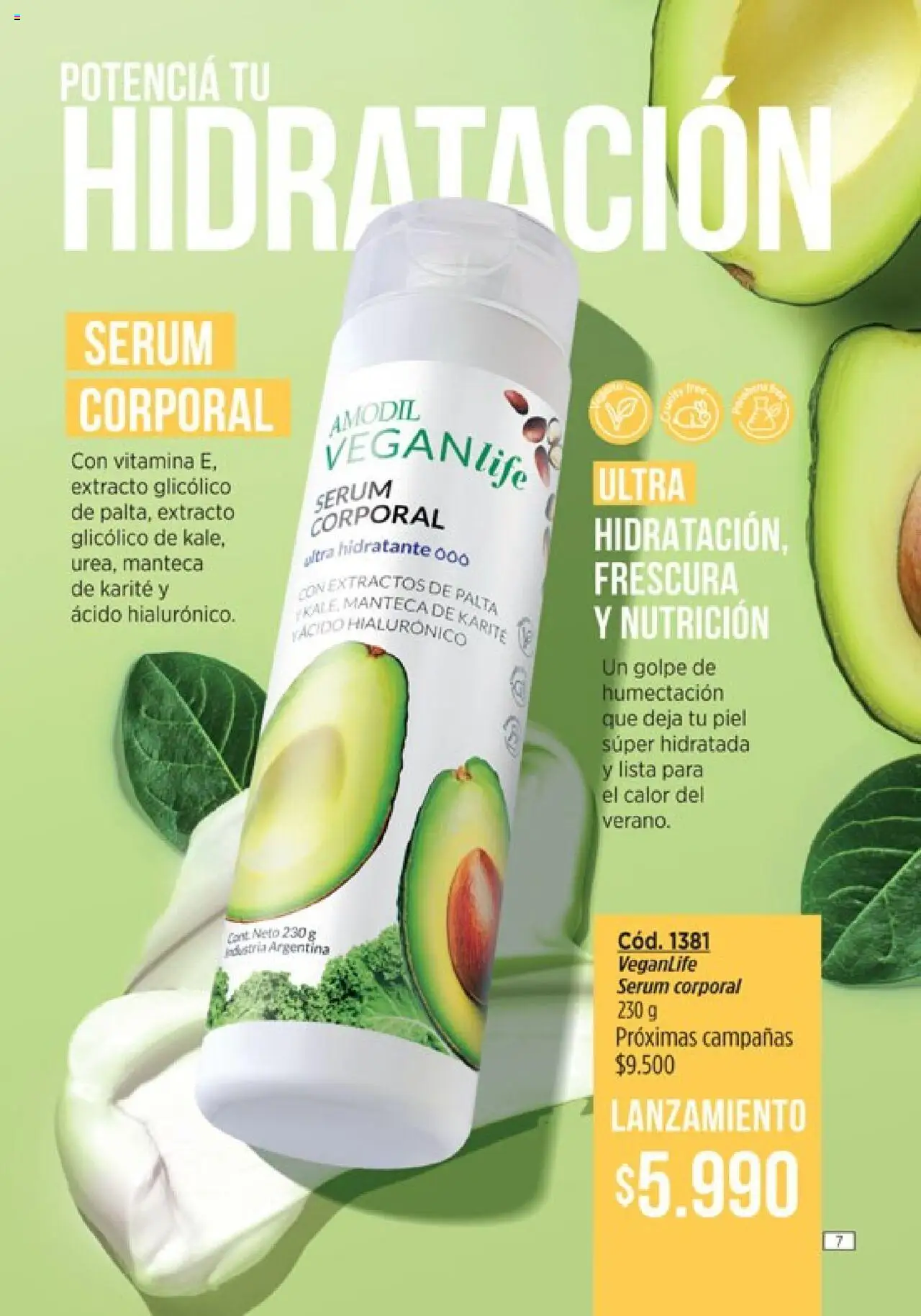 Catálogo Amodil Campaña 16 │ válido desde el 01.10.2025 | Página: 7 | Productos: Serum, Palta, Manteca