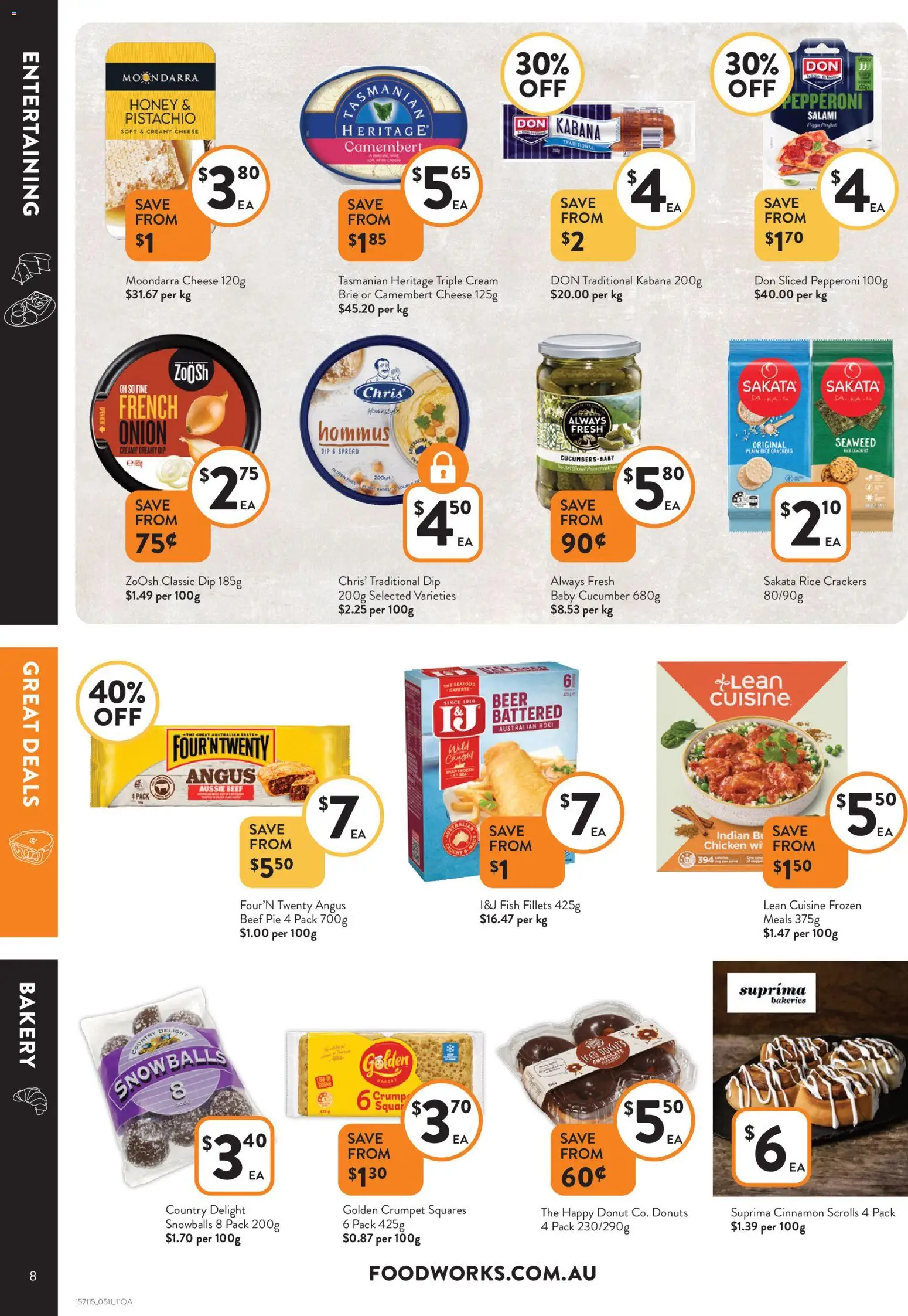 Foodworks catalogue - valid from 05.11.2025 | Page: 8 | Products: Crackers, Salami, Fish, Beef