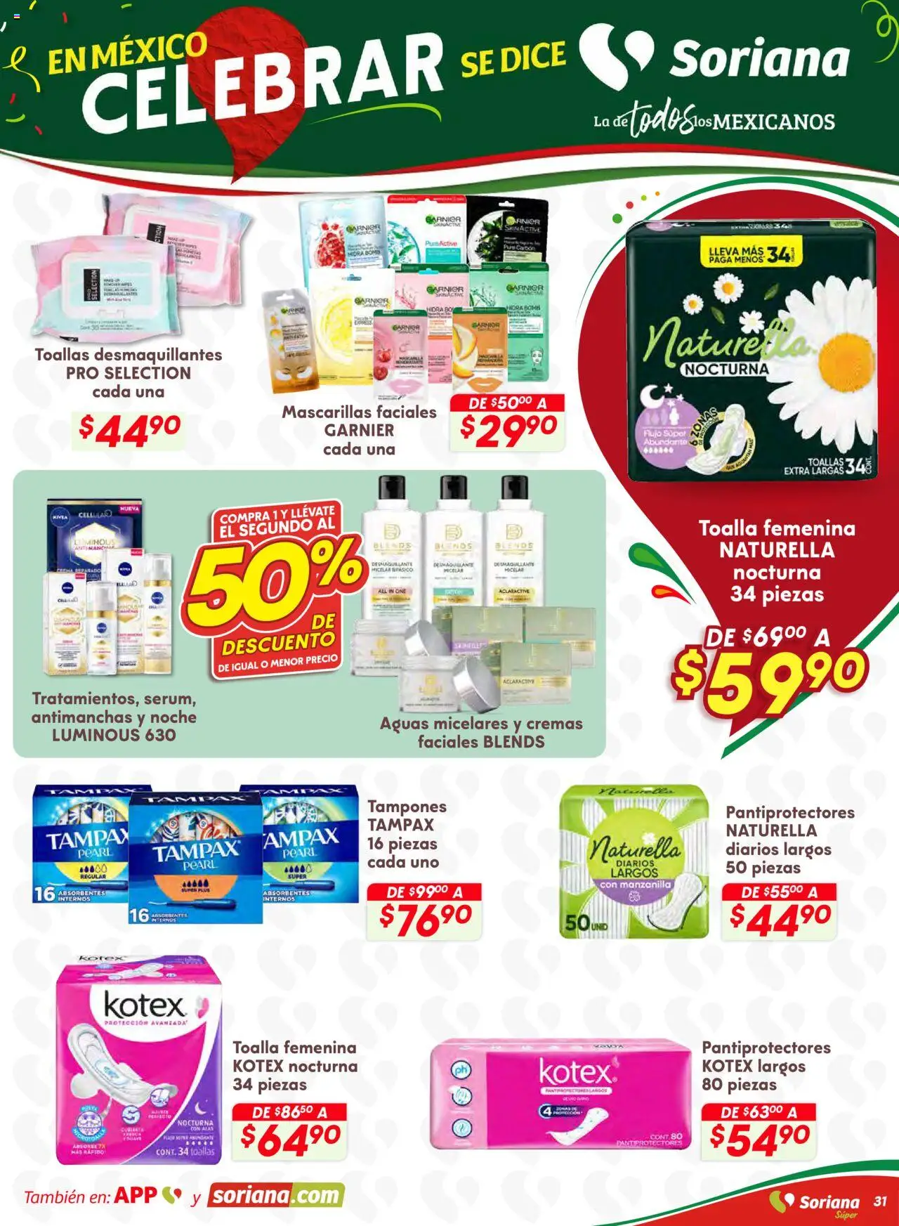 Nuevas ofertas de Soriana válidas en toda la República Mexicana desde el 28.08.2025. ¡Encuentra las mejores ofertas en Soriana - Preciazazaso Súper: Frontera Chia, Q. Roo! | Página: 31 | Productos: Crema, Desmaquillante, Toalla, Toallas