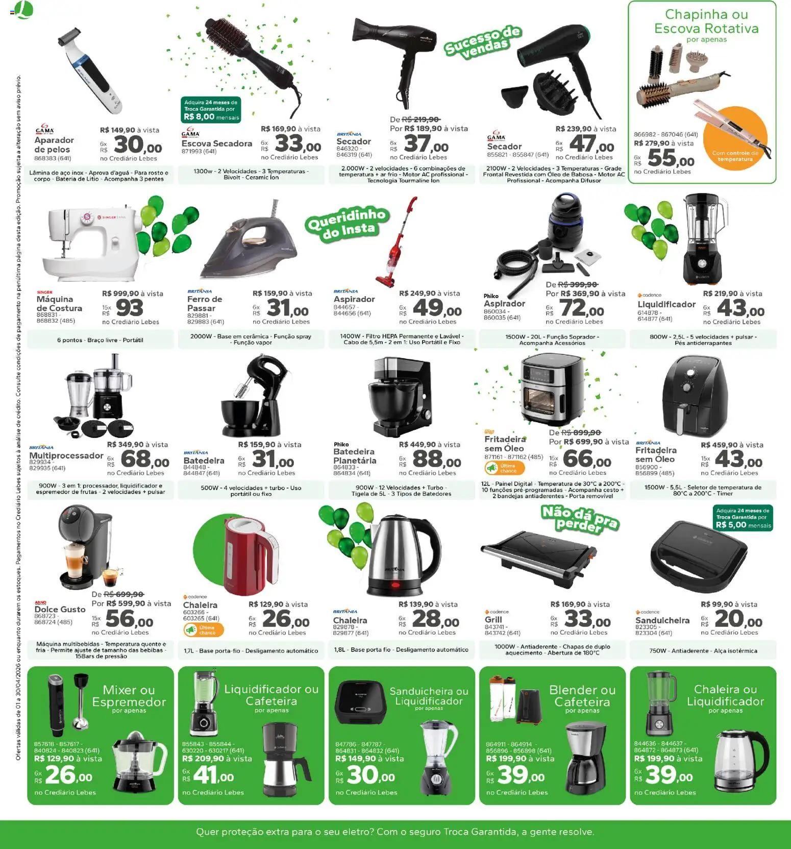 Lebes Folheto - válido de 01.04.2026 | Página: 4 | Produtos: Secador, Grade, Aparador, Tigela