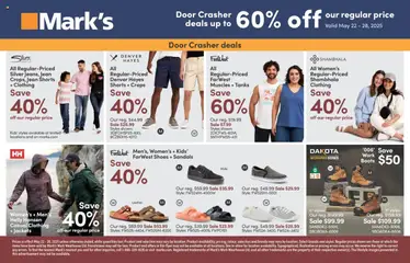 Mark's flyer valid from 22.05.2025 | Page: 2 | Products: Sandals, Boots, Shoes, Shorts
