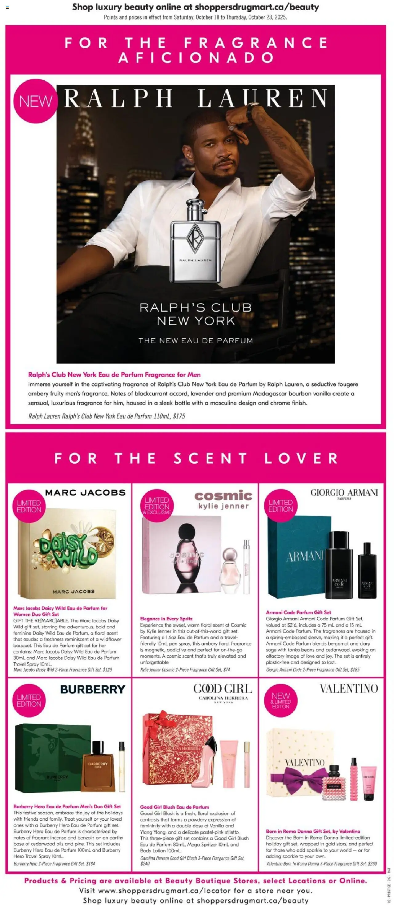 Shoppers flyer valid from 18.10.2025 | Page: 12 | Products: Bourbon, Fragrance, Blush, Body lotion