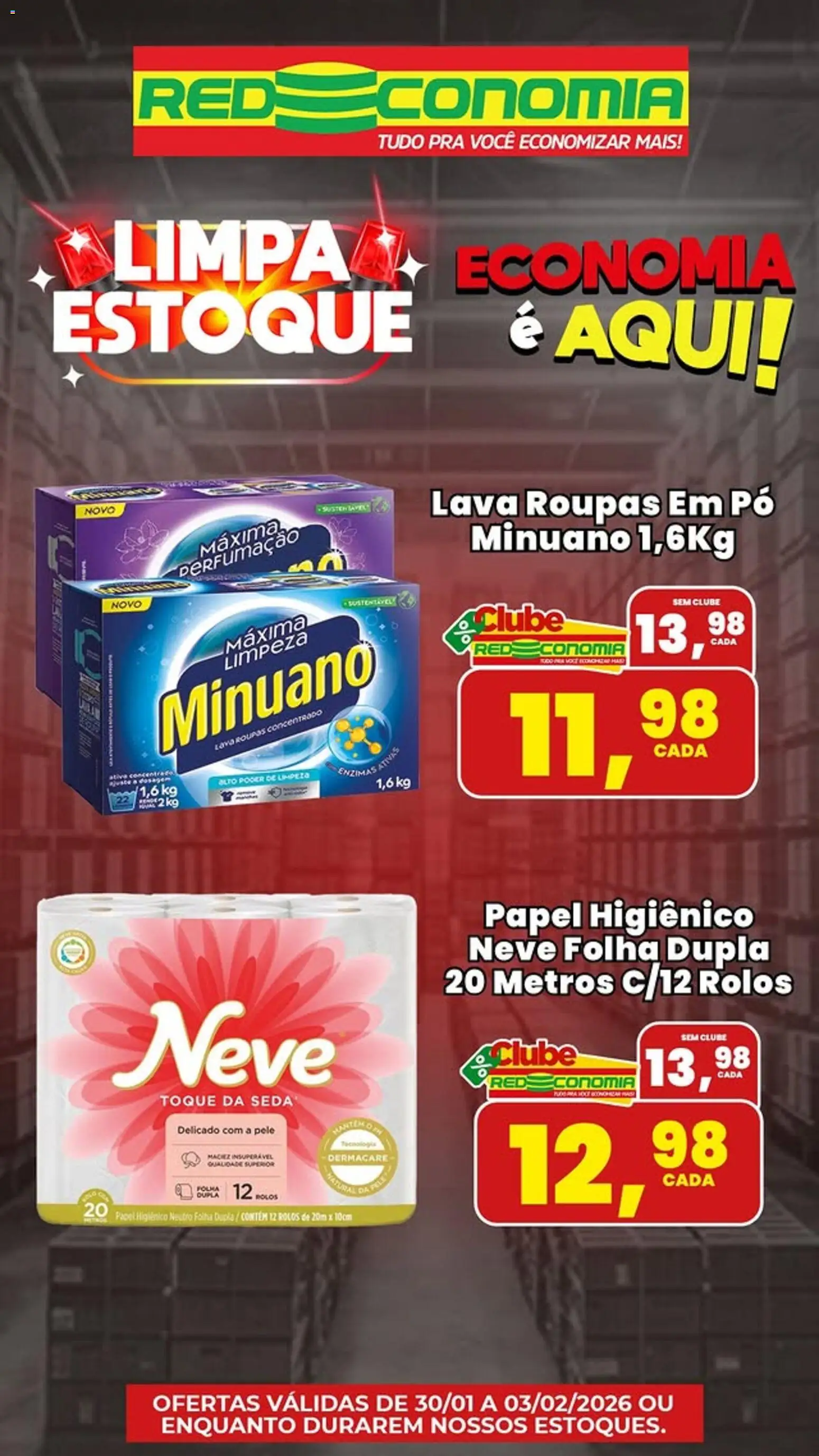 RedEconomia Folheto - válido de 30.01.2026 | Página: 7 | Produtos: Pó, Roupas, Papel higiênico