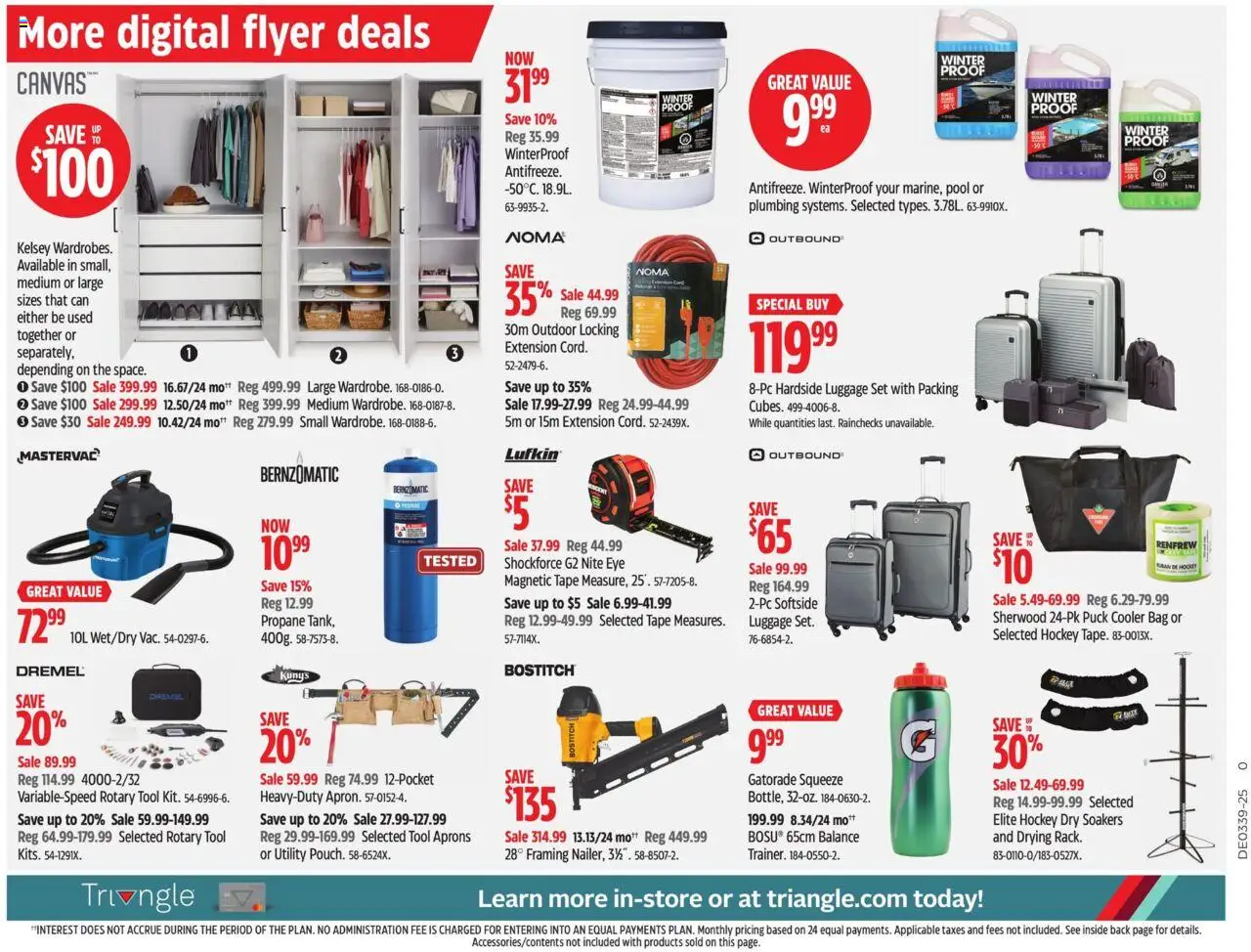 Canadian Tire flyer valid from 18.09.2025 | Page: 17 | Products: Luggage, Bag