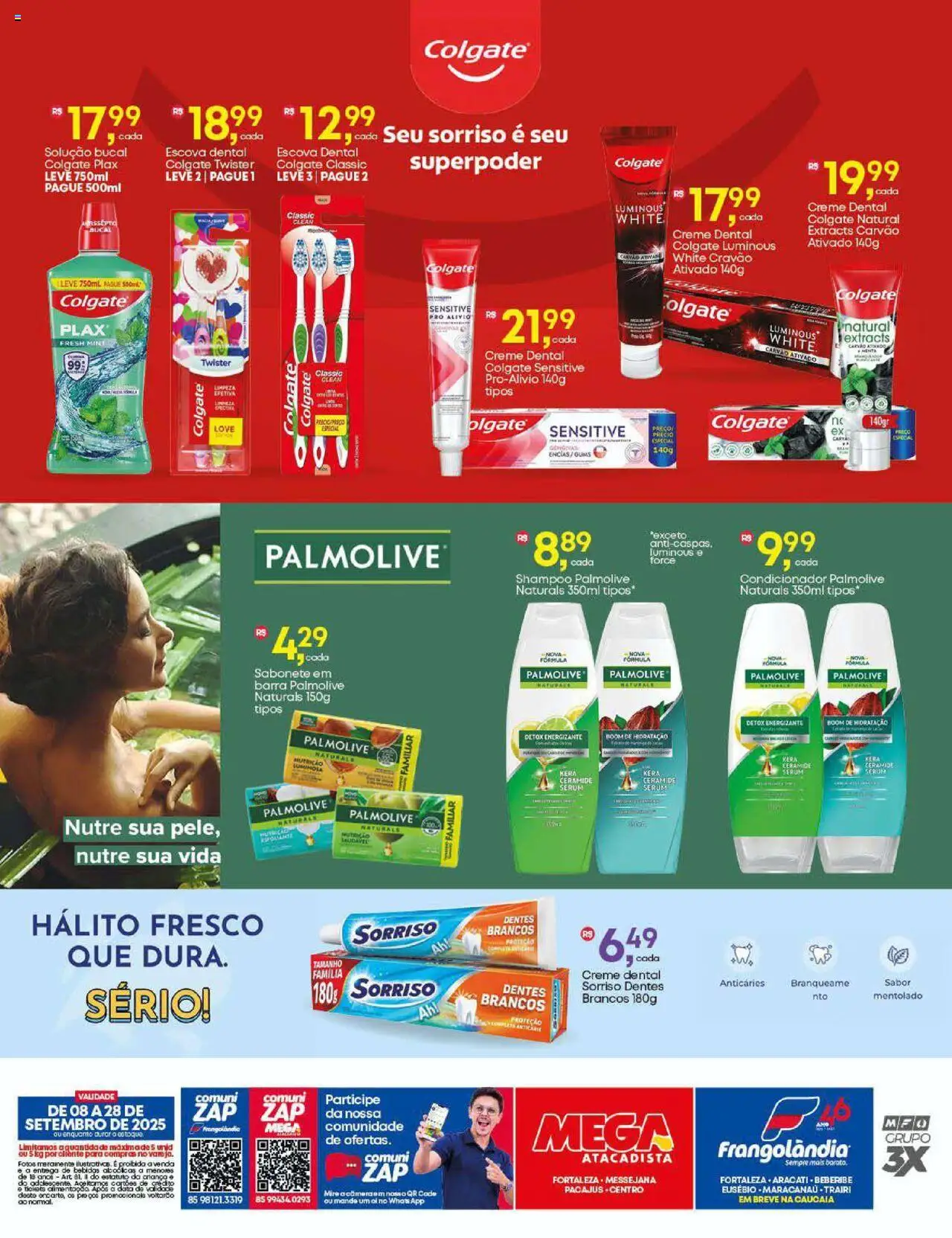 Frangolândia Folheto - válido de 08.09.2025 | Página: 8 | Produtos: Shampoo, Sérum, Creme, Creme dental