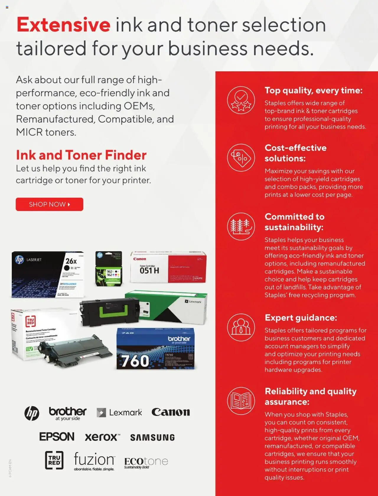 Staples flyer valid from 08.08.2025 | Page: 6 | Products: Printer, Toner