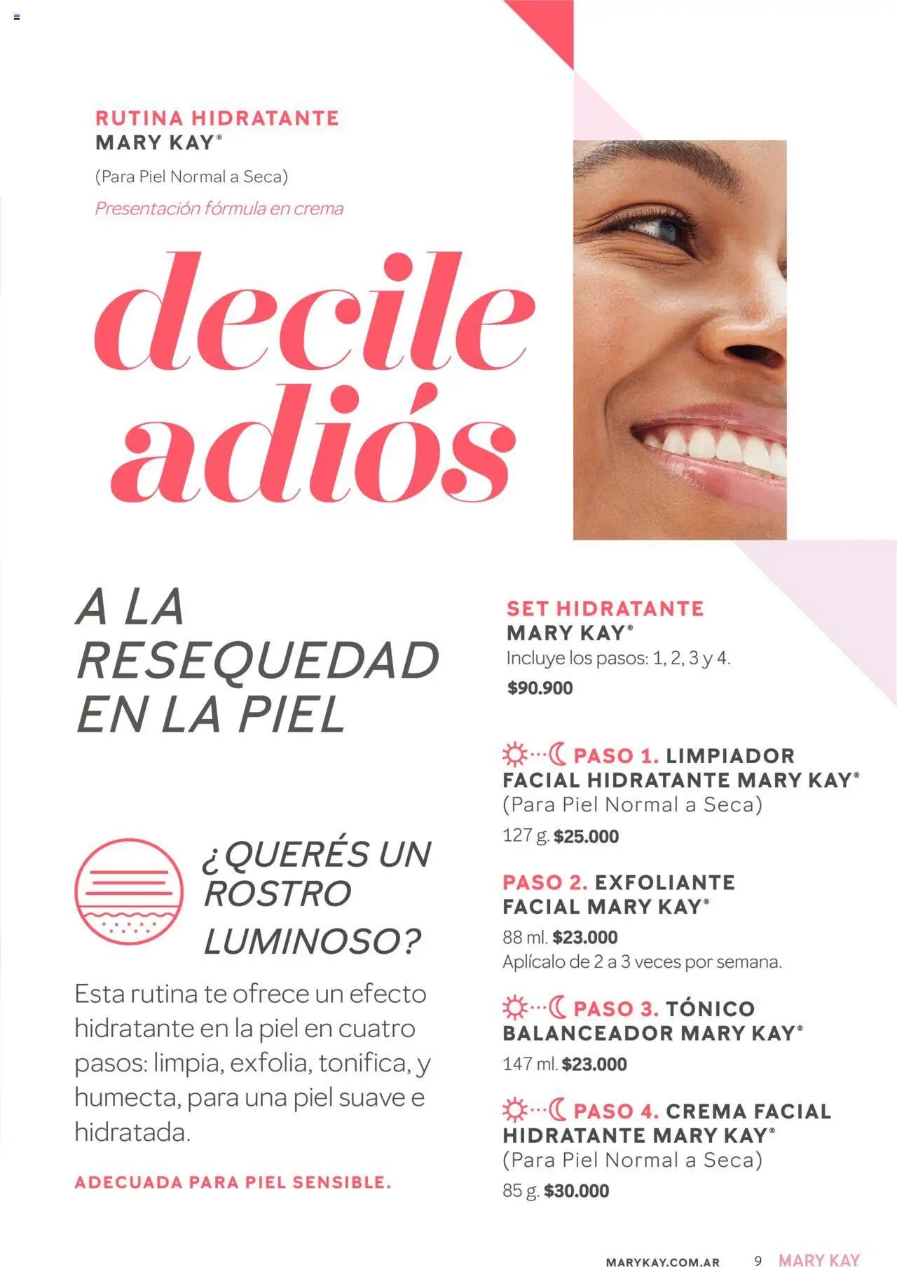 Mary Kay catálogo │ válido desde el 04.04.2025 | Página: 9 | Productos: Exfoliante facial, Té, Crema, Limpiador facial