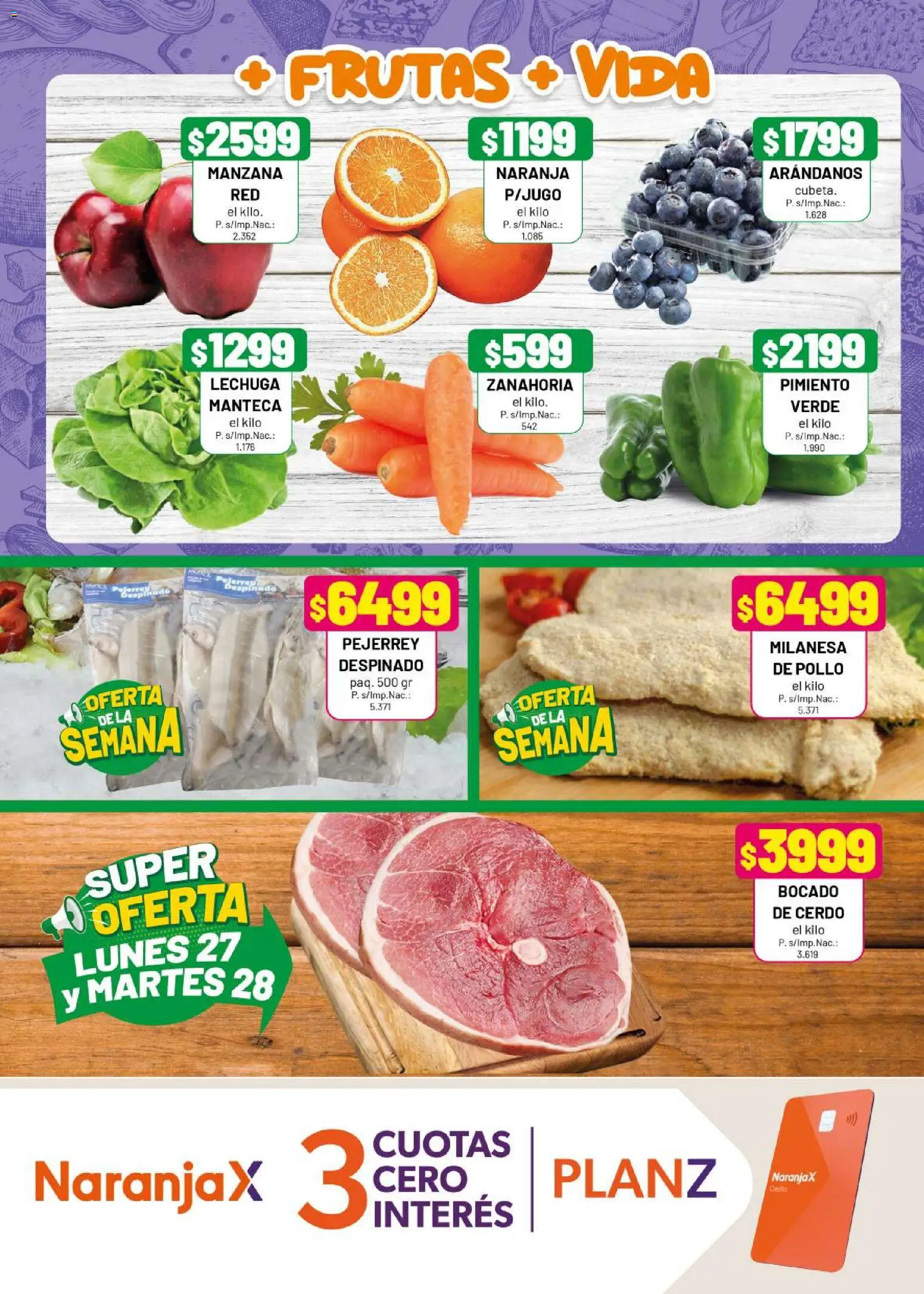 Almacor catálogo │ válido desde el 23.10.2025 | Página: 3 | Productos: Arándanos, Pimiento, Cerdo, Zanahoria
