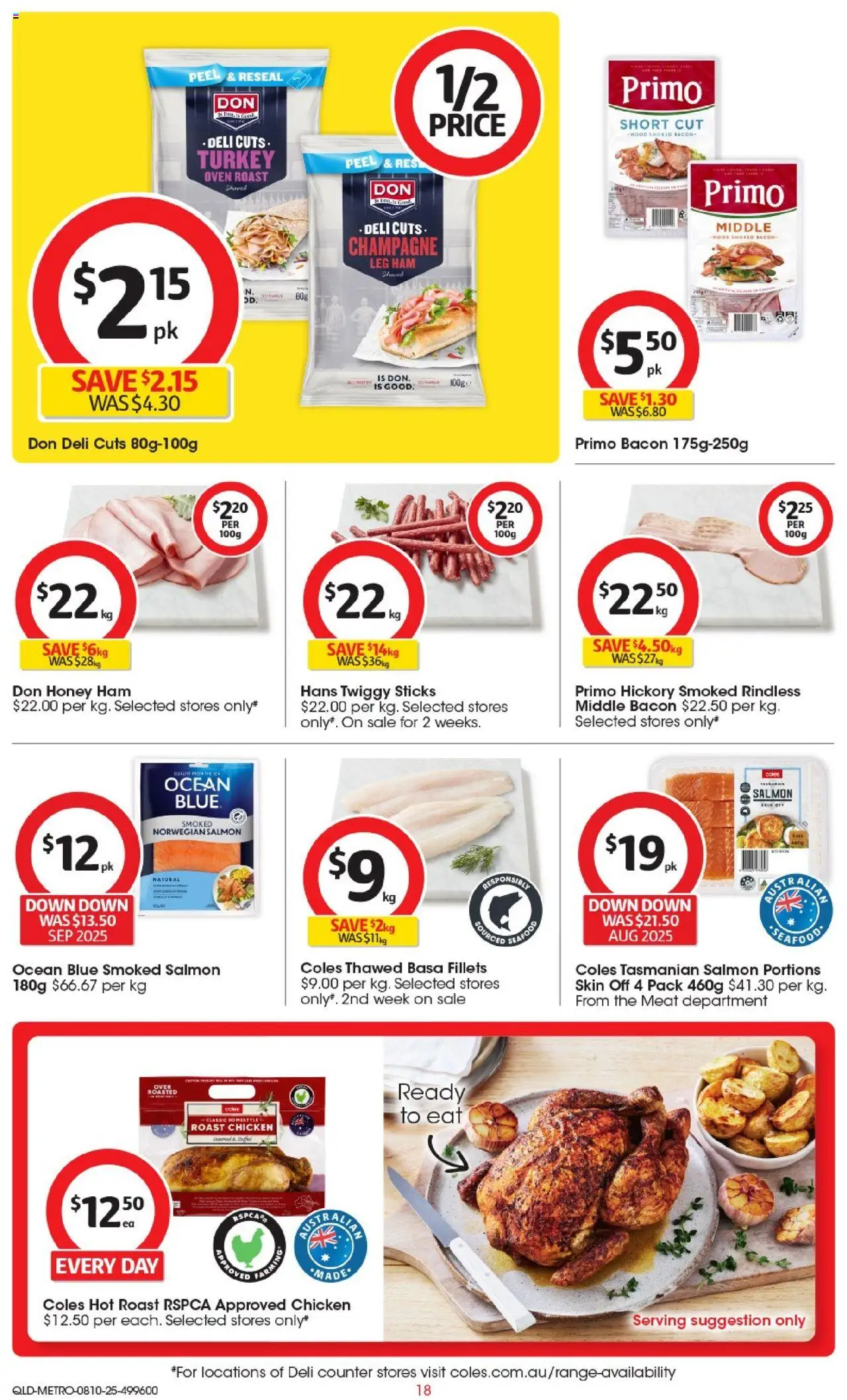 Coles catalogue - valid from 08.10.2025 | Page: 18 | Products: Bacon, Wood, Seafood, Oven