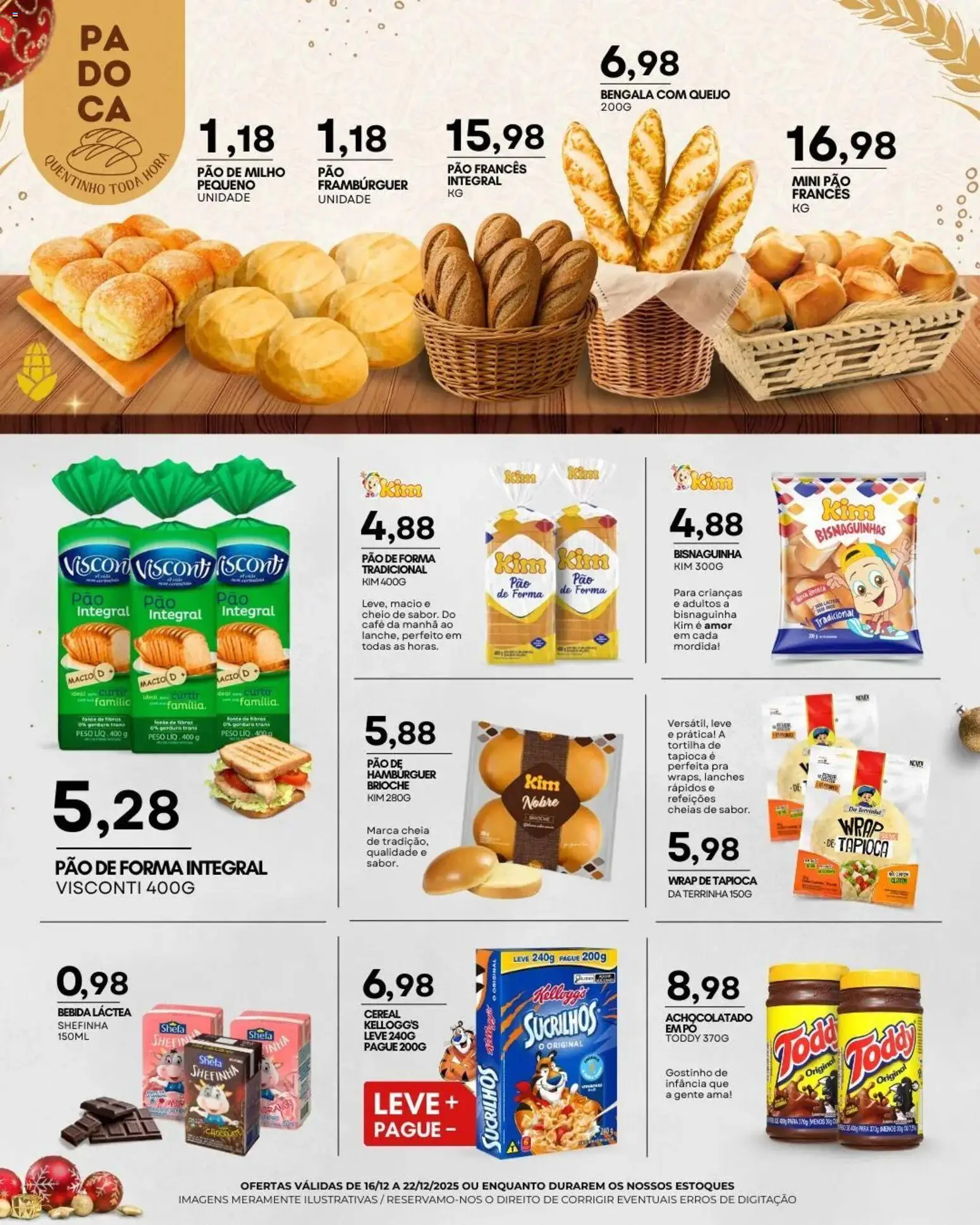 Mercadão Atacadista Folheto - válido de 16.12.2025 | Página: 6 | Produtos: Pão, Sucrilhos, Pão de forma, Hambúrguer
