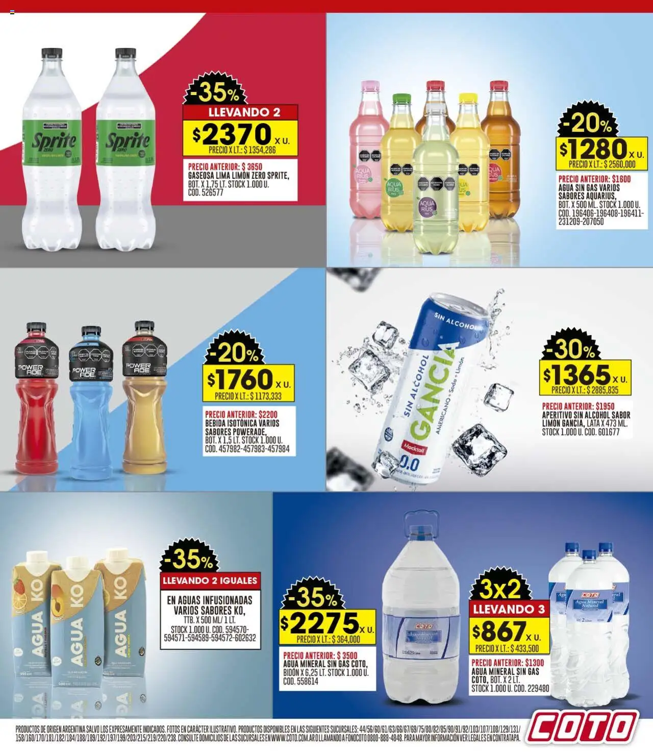 Coto ofertas │ válido desde el 04.08.2025 | Página: 9 | Productos: Bidón, Gaseosa, Lima, Limón