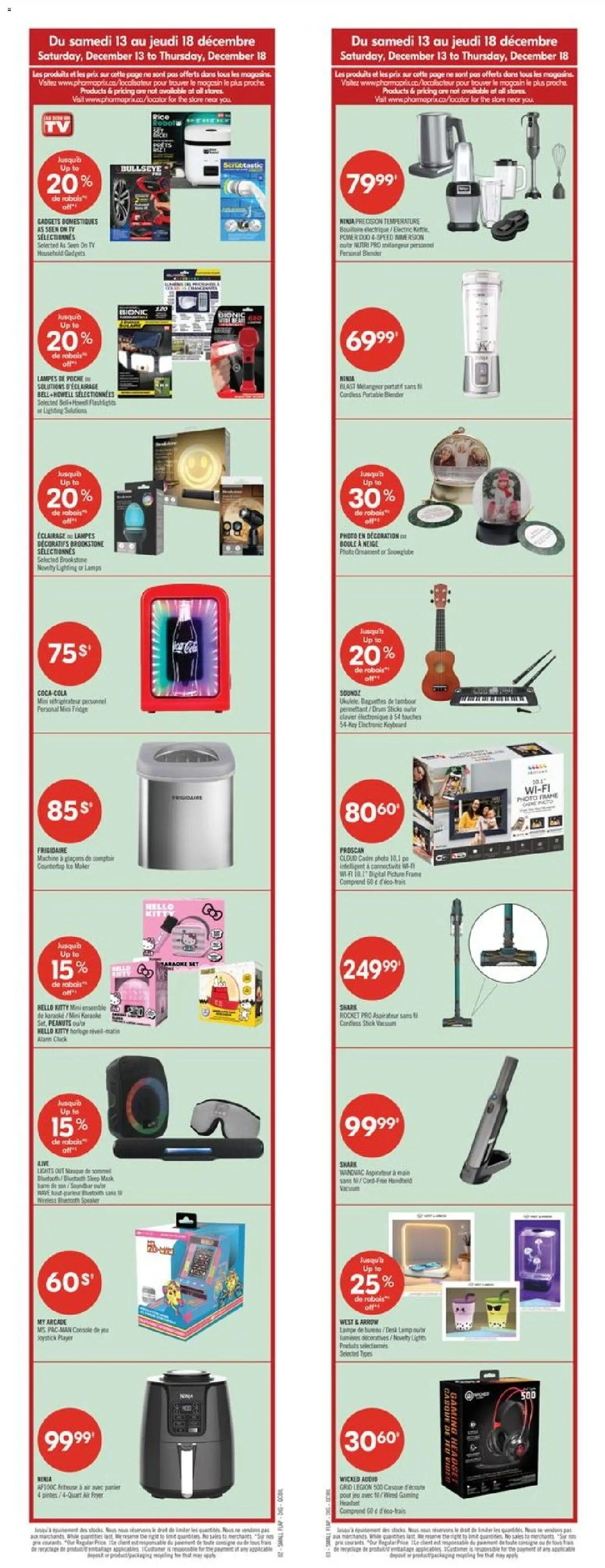 Pharmaprix flyer valid from 12.12.2025 | Page: 3 | Products: Keyboard, Tv, Speaker, Mask