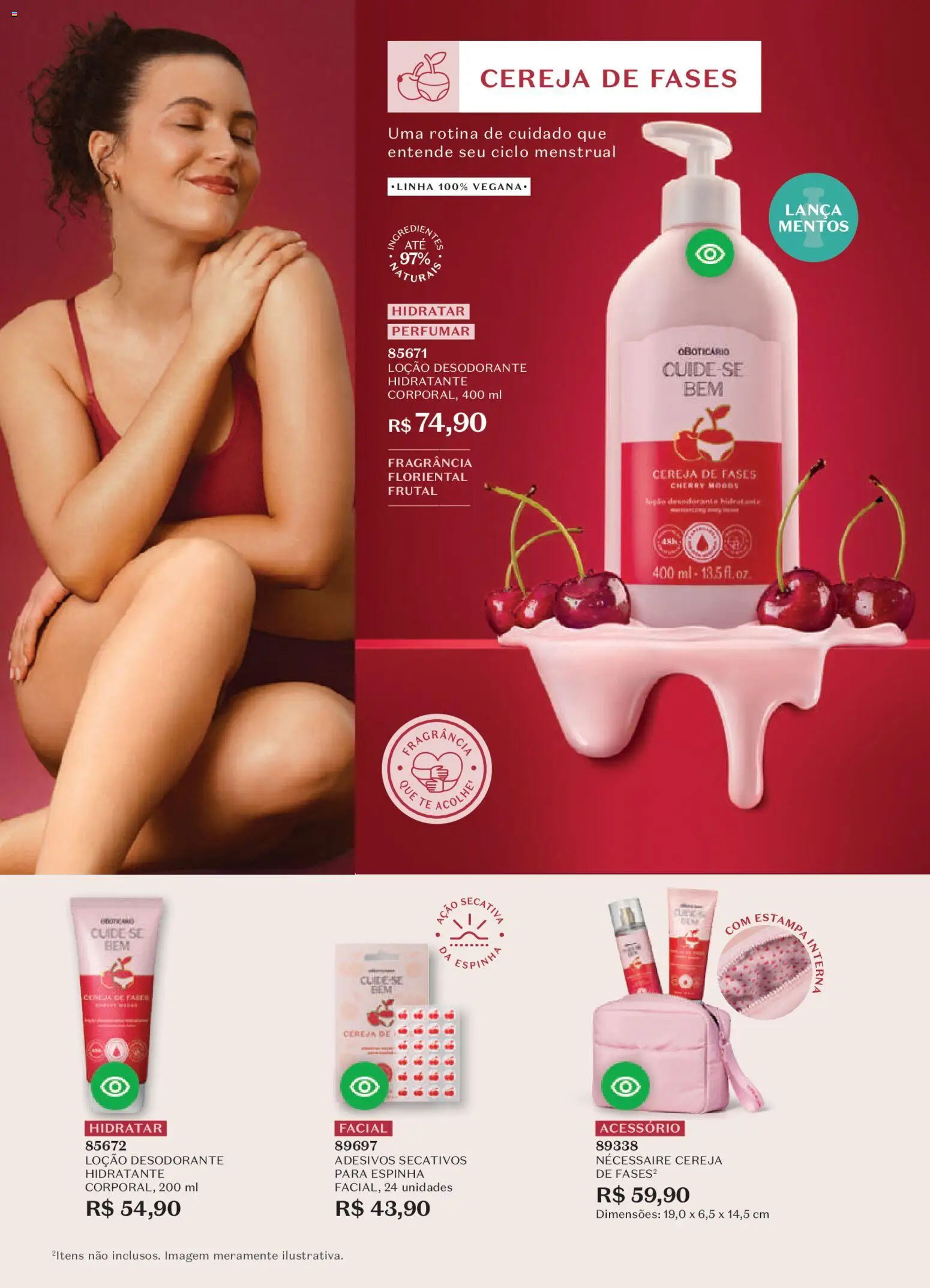 O Boticário Folheto - válido de 23.03.2026 | Página: 38 | Produtos: Cereja, Fragrância, Desodorante, Necessaire