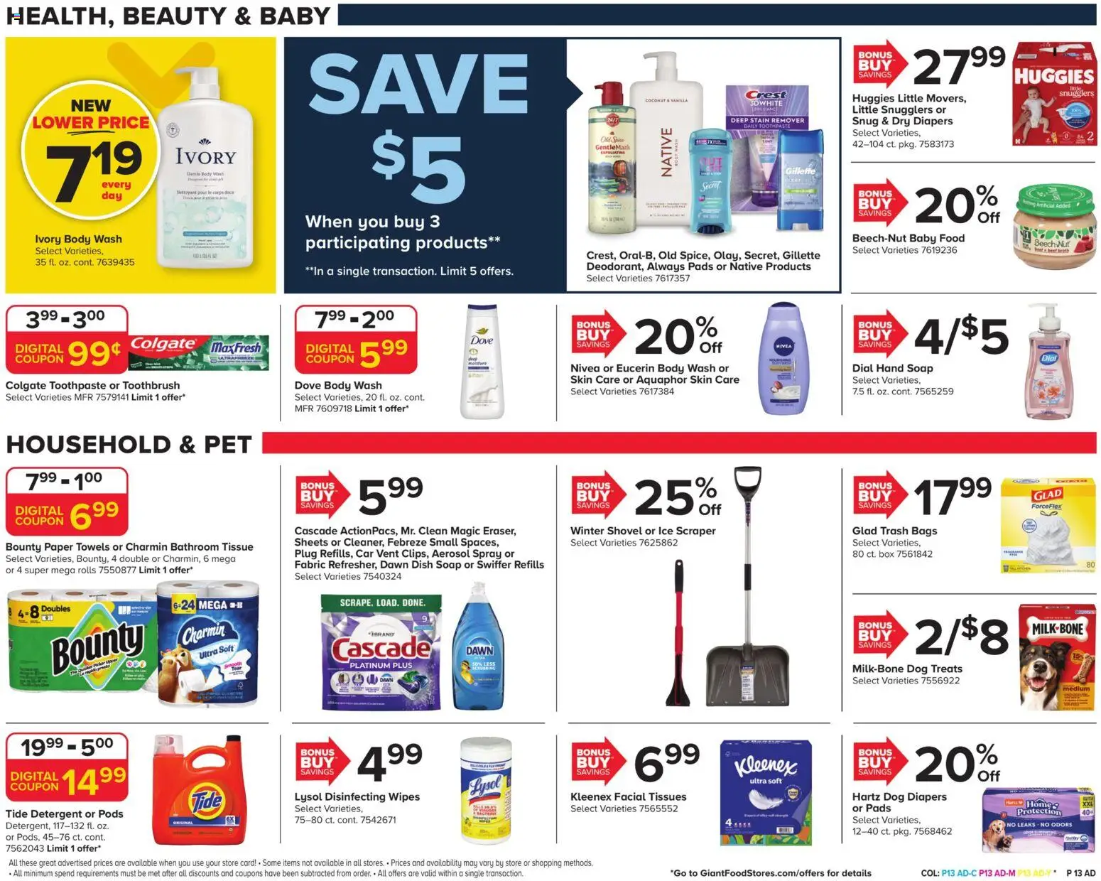 Giant Weekly Ad - valid from 13.02.2026 | Page: 16 | Products: Toothbrush, Pads, Body Wash, Baby food