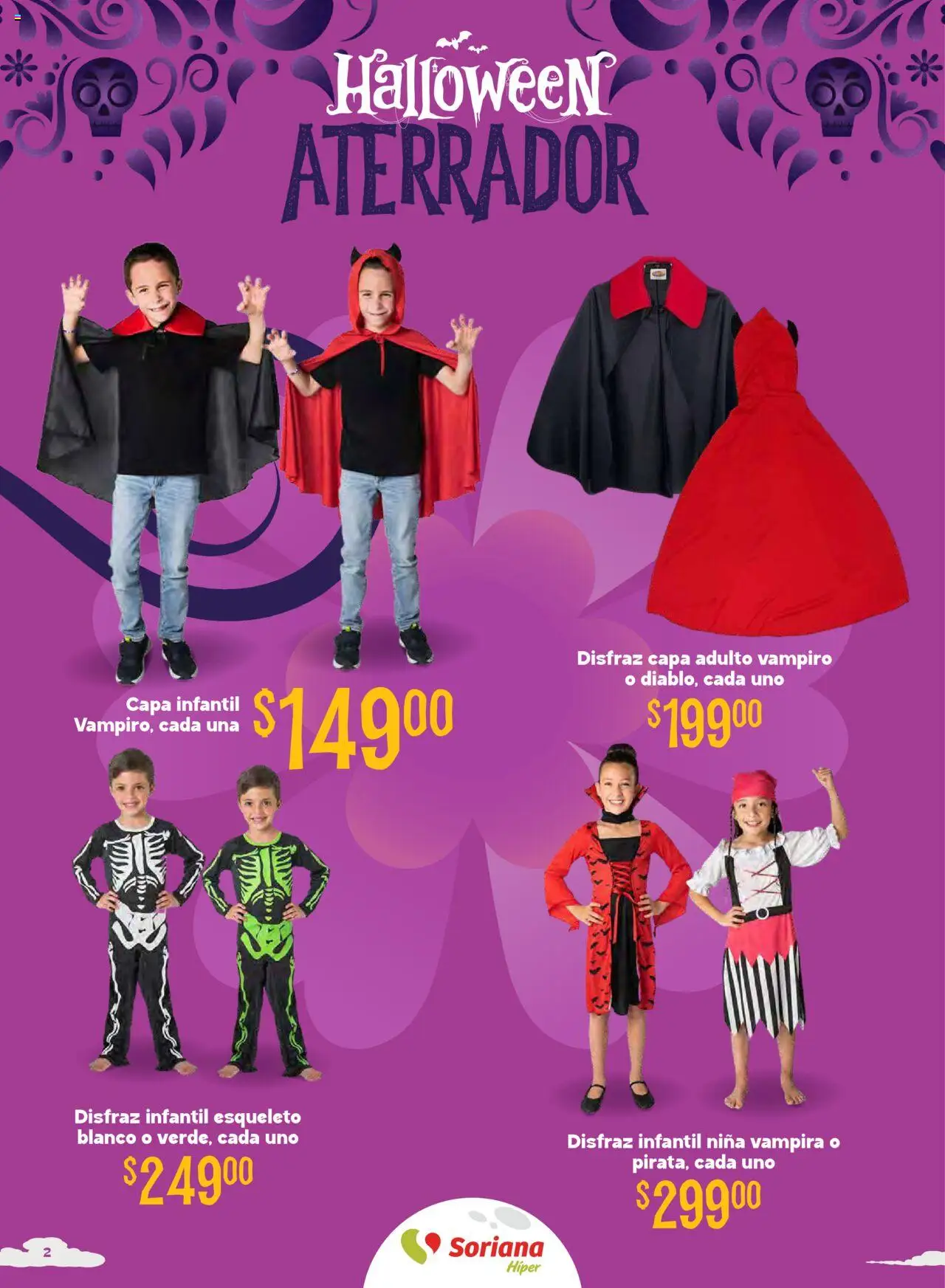 Nuevas ofertas de Soriana válidas en toda la República Mexicana desde el 16.10.2025. ¡Encuentra las mejores ofertas en Soriana - Halloween y Día de muertos Híper Nacional! | Página: 2