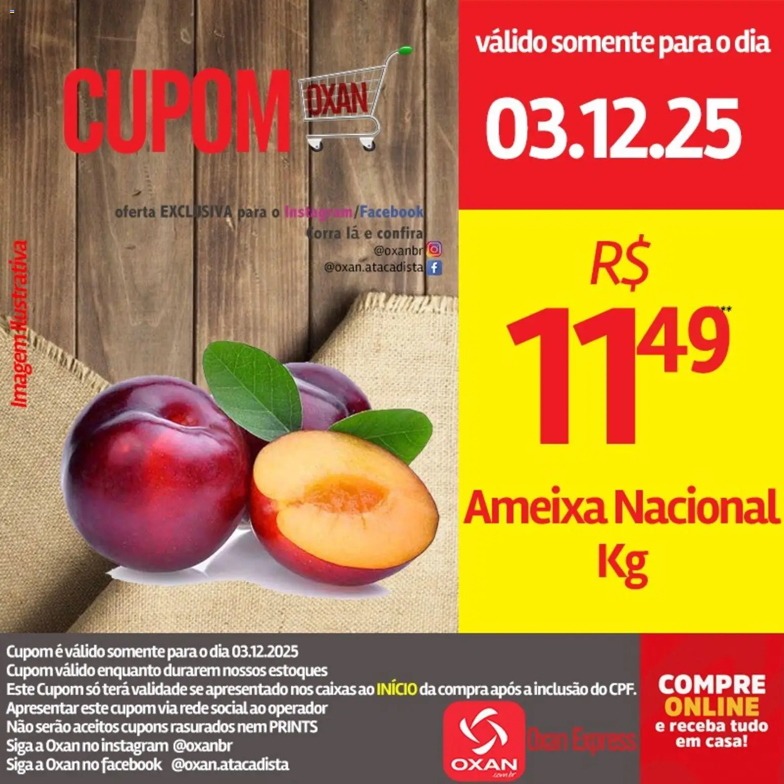 Oxan Atacadista Folheto - válido de 03.12.2025 | Página: 11 | Produtos: Ameixa