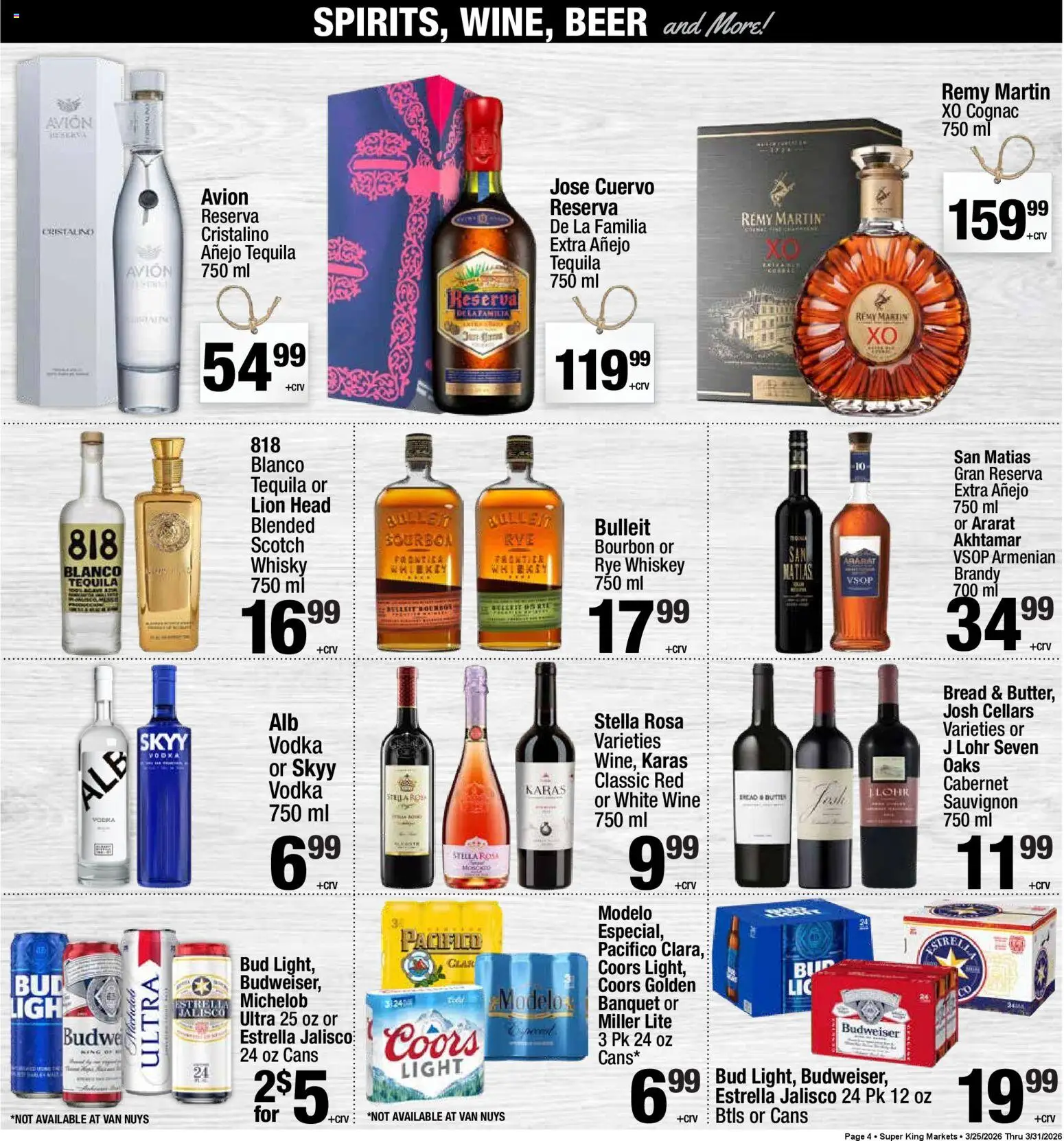 Super King Weekly Ad - valid from 25.03.2026 | Page: 5 | Products: Bread, Wine, Vodka, Whiskey