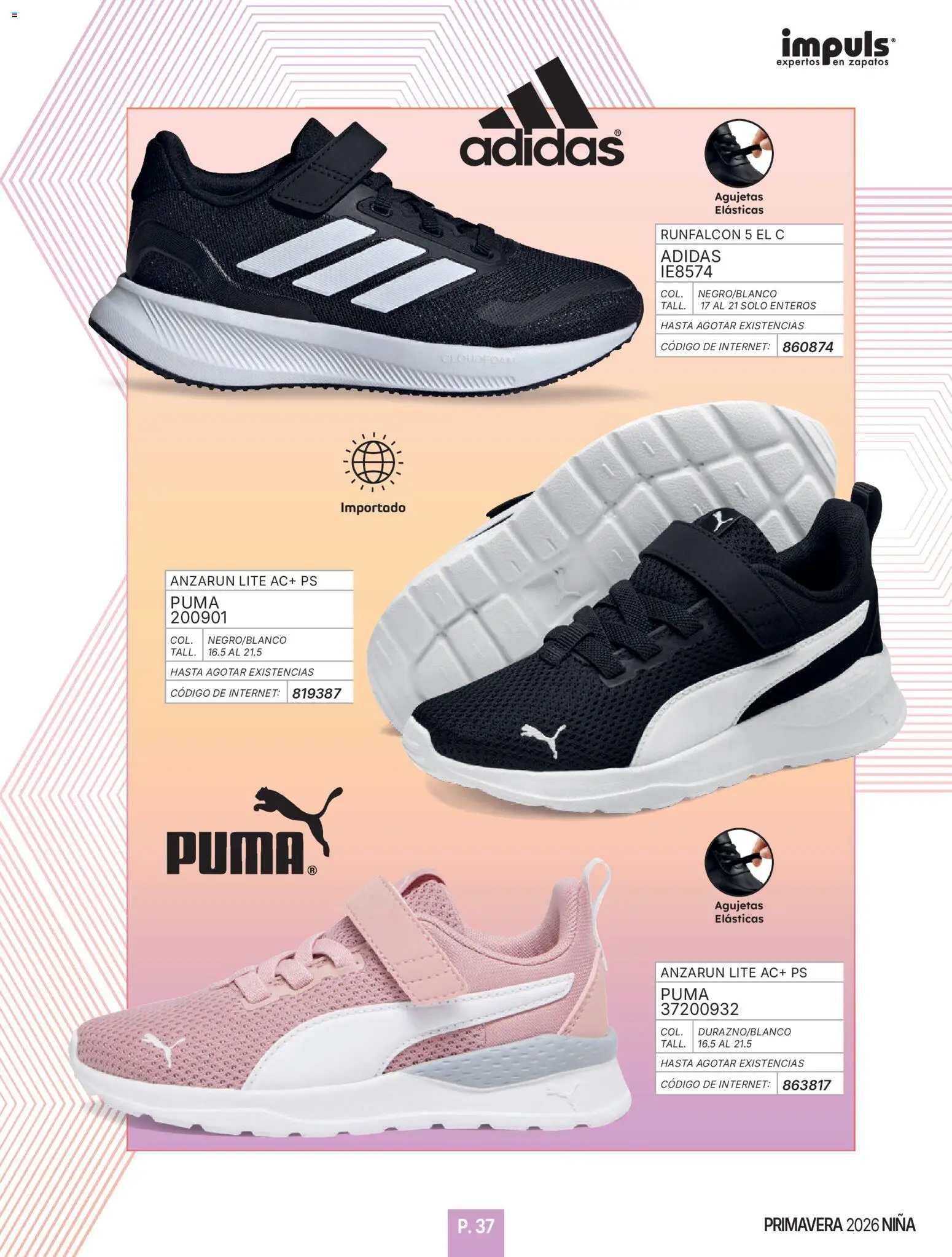 Nuevas ofertas de Impuls válidas en toda la República Mexicana desde el 01.01.2026. ¡Encuentra las mejores ofertas en Impuls catálogo Niña! | Página: 39 | Productos: Zapatos