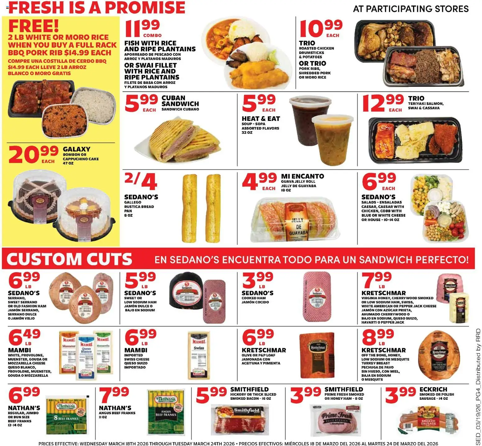Sedano's Weekly Ad - valid from 18.03.2026 | Page: 4 | Products: Bread, Ham, Pork, Pepper
