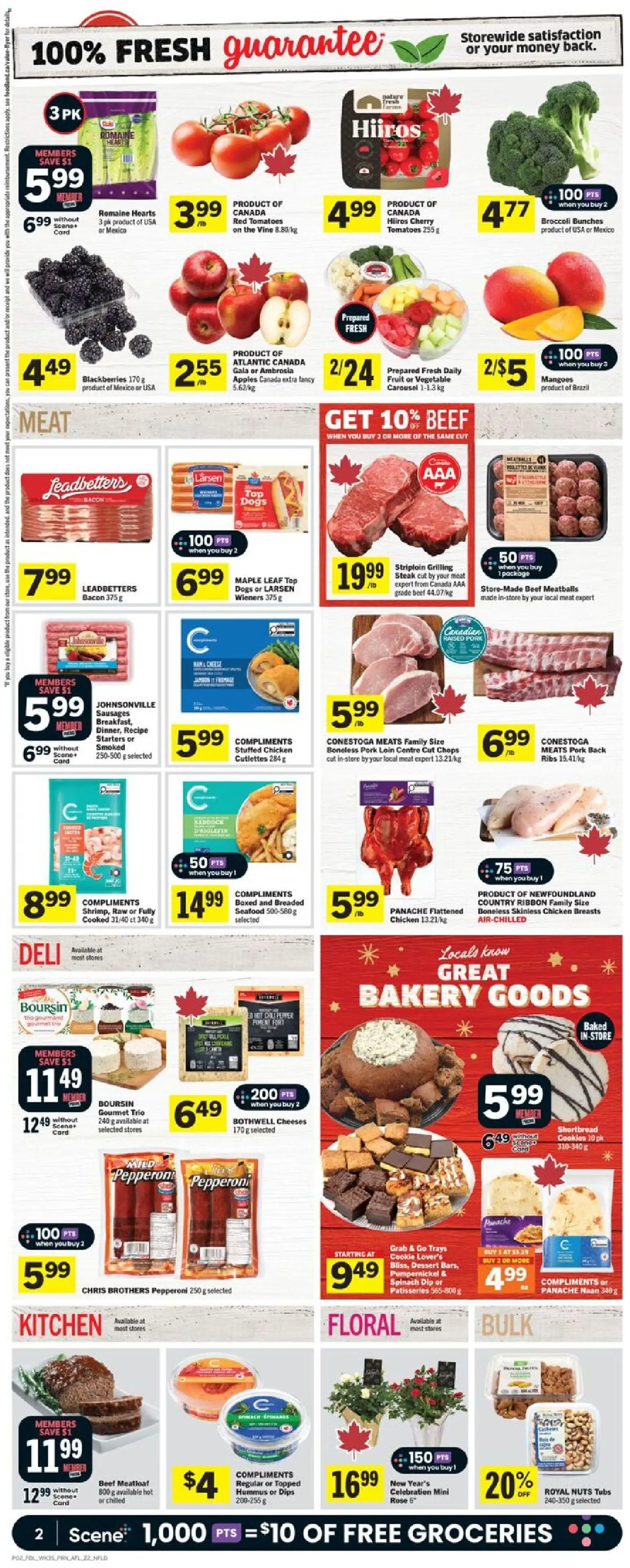 Foodland flyer valid from 25.12.2025 | Page: 3 | Products: Beef, Cookies, Bakery, Apples