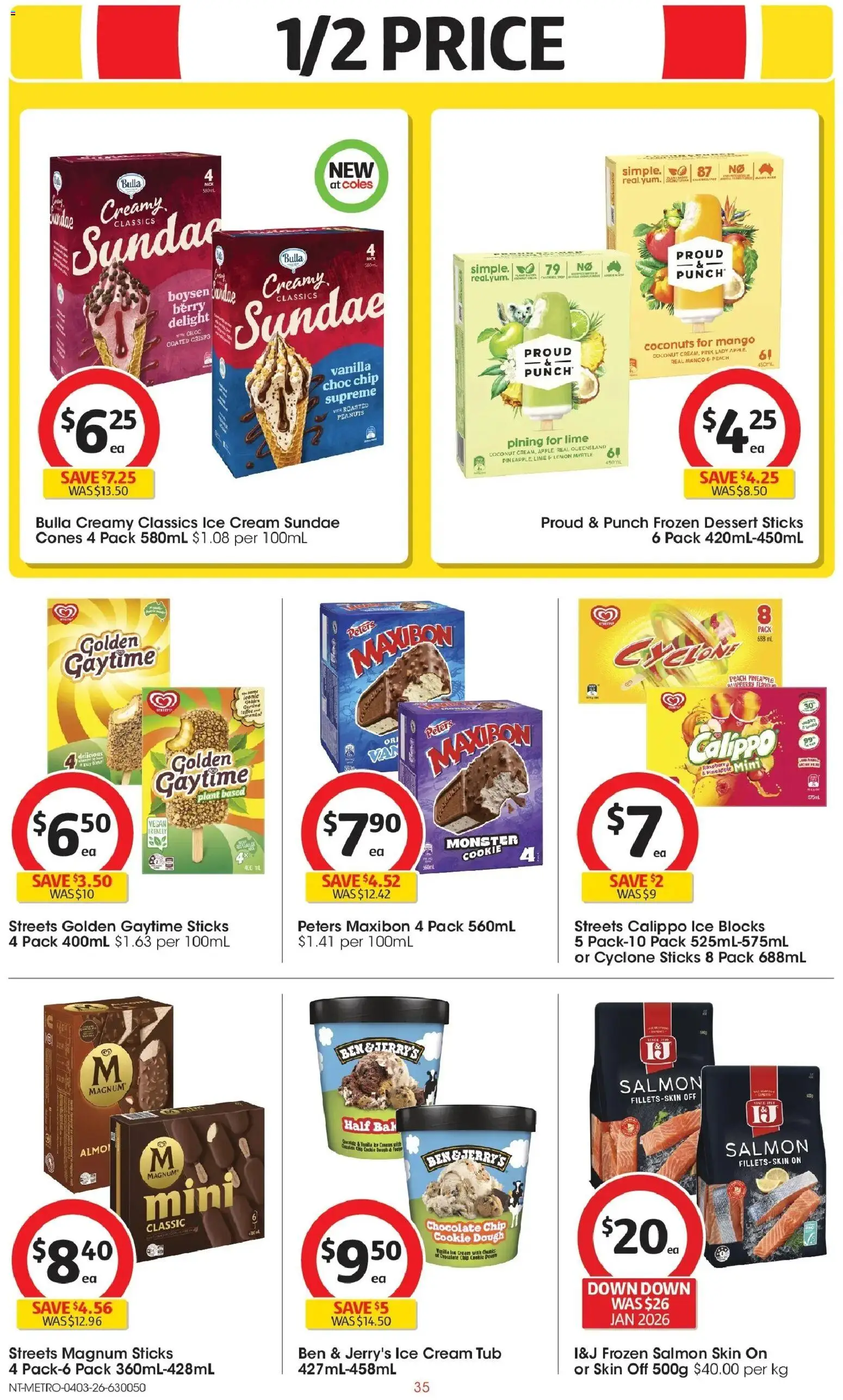 Coles catalogue - valid from 04.03.2026 | Page: 35 | Products: Chocolate, Peanuts, Ice cream, Mango