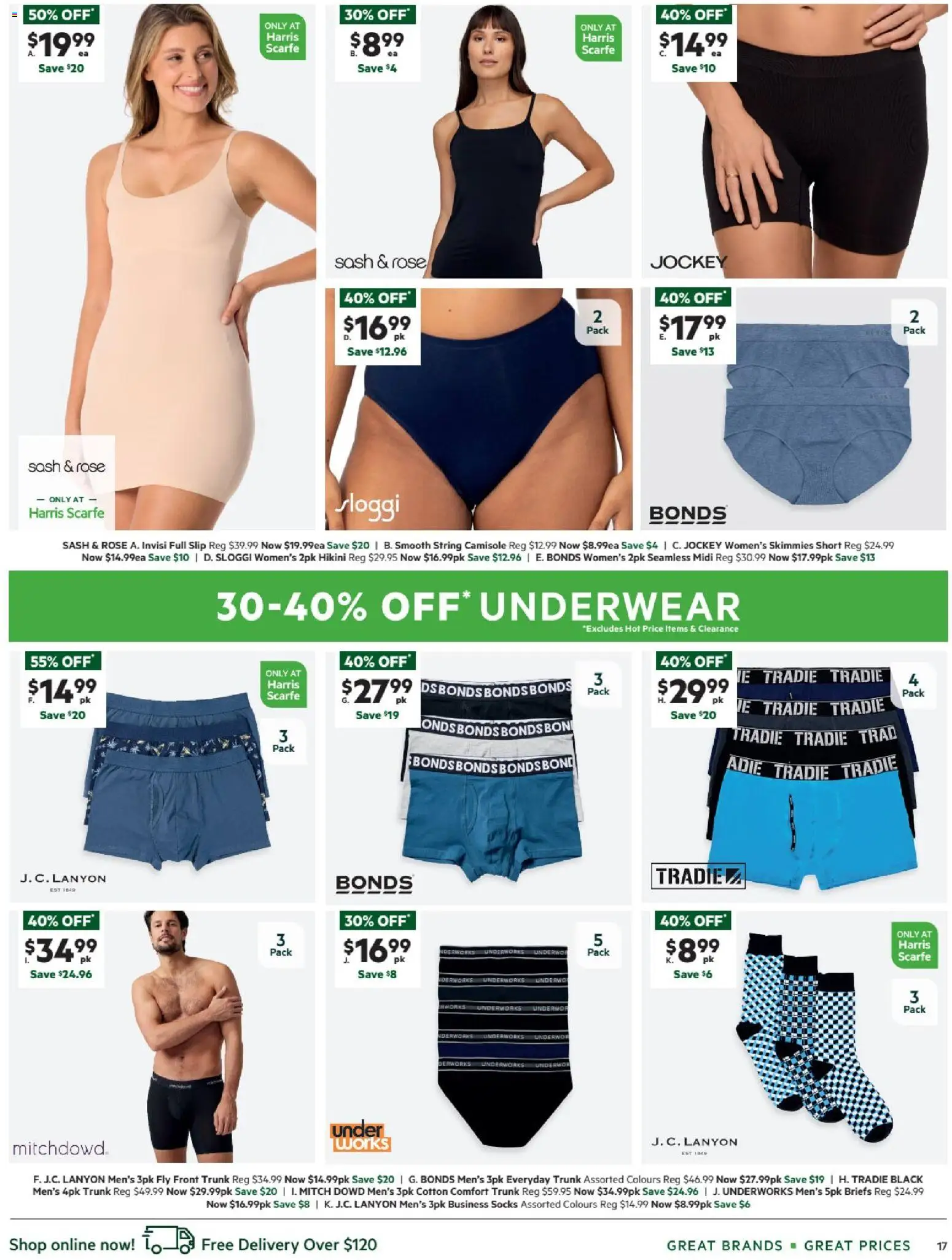 Harris Scarfe catalogue - valid from 05.01.2026 | Page: 17 | Products: Slip, Underwear, Socks, Briefs