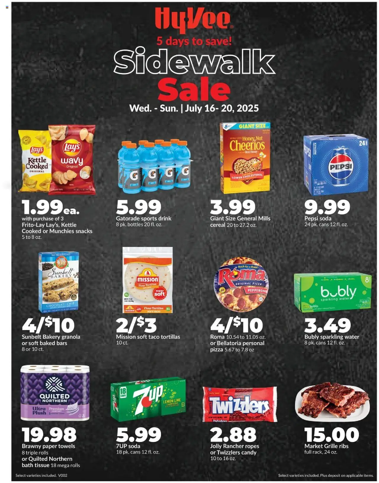 HyVee Special Sales - valid from 16.07.2025 | Page: 1 | Products: Bath, Pizza, Chips, Kettle