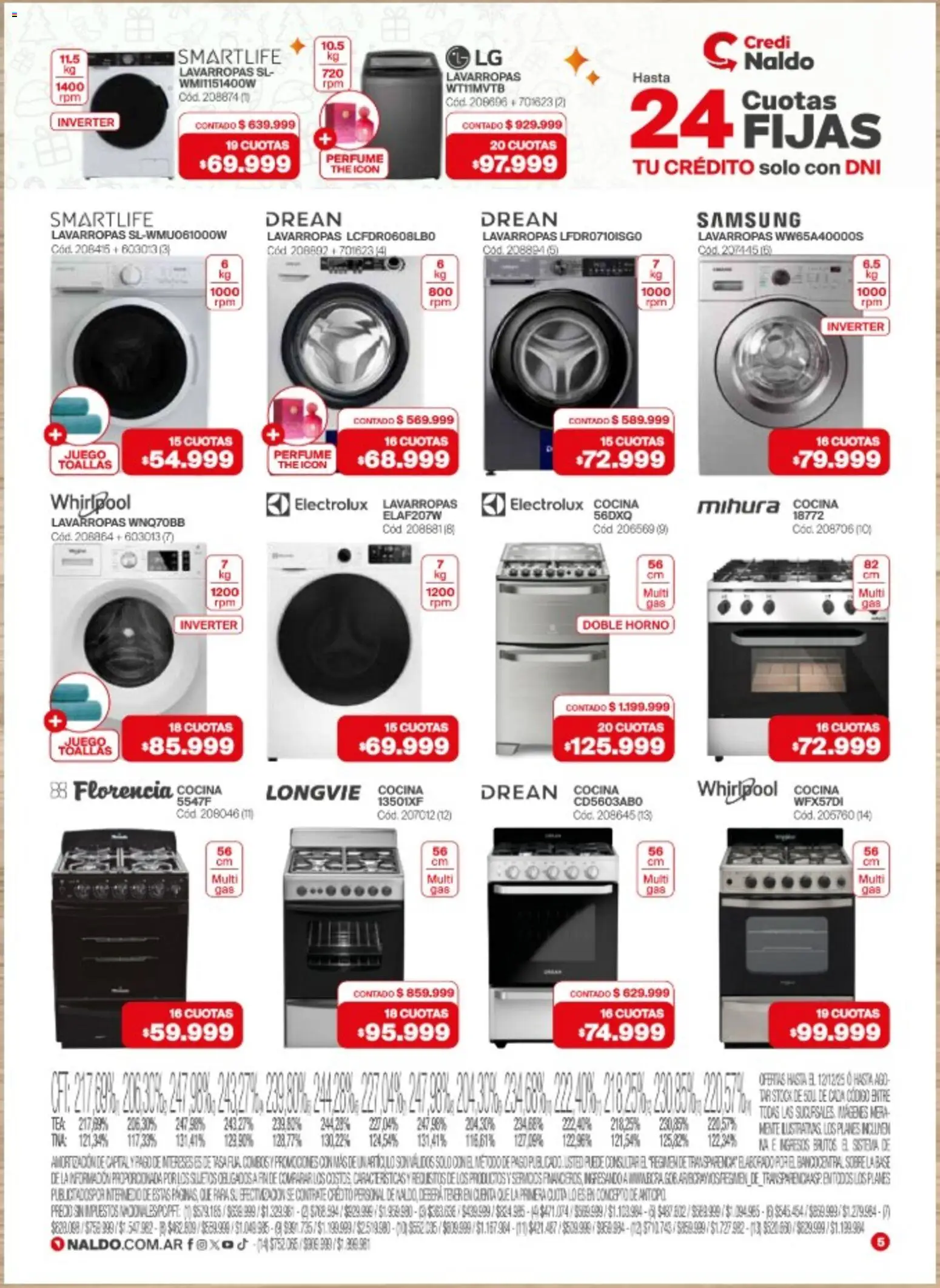 Naldo catálogo │ válido desde el 03.12.2025 | Página: 5 | Productos: Horno, Cocina, Toallas, Perfume