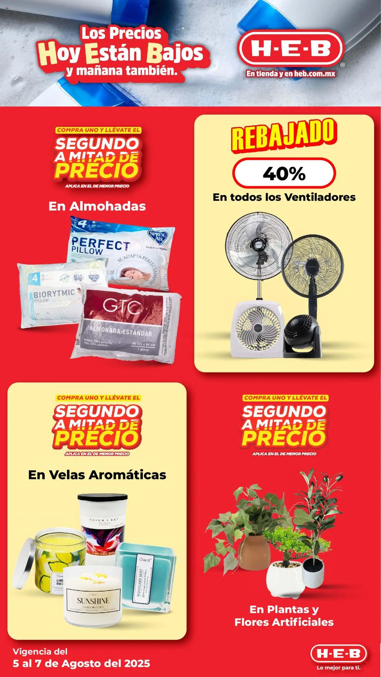 Nuevas ofertas de H-E-B válidas en toda la República Mexicana desde el 05.08.2025. ¡Encuentra las mejores ofertas en H-E-B folleto! | Página: 12 | Productos: Almohada