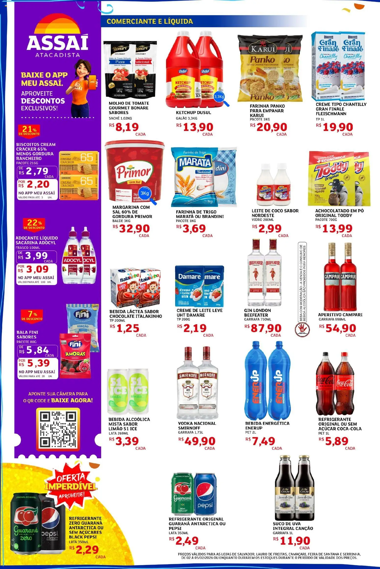 Assaí Atacadista Folheto - válido de 02.02.2026 | Página: 2 | Produtos: Coco, Pó, Adoçante, Biscoitos