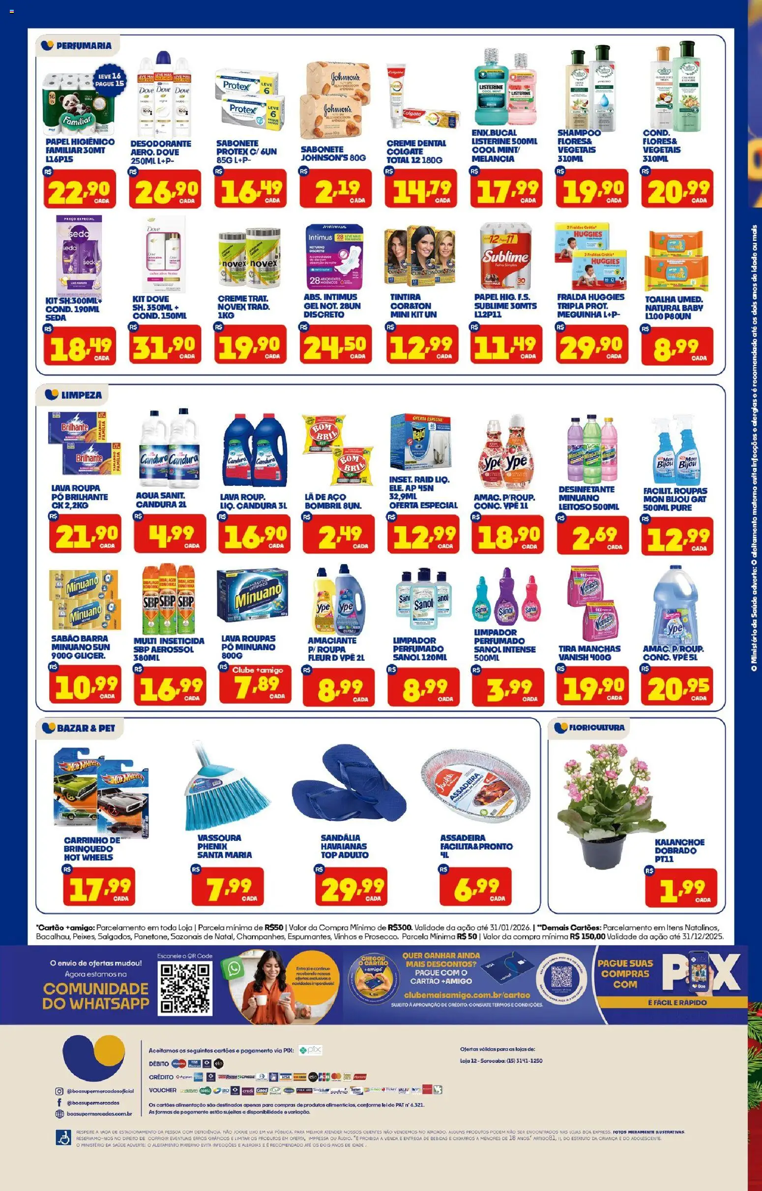 Boa Supermercados Folheto - válido de 12.12.2025 | Página: 4 | Produtos: Roupas, Fraldas, Assadeira, Creme dental