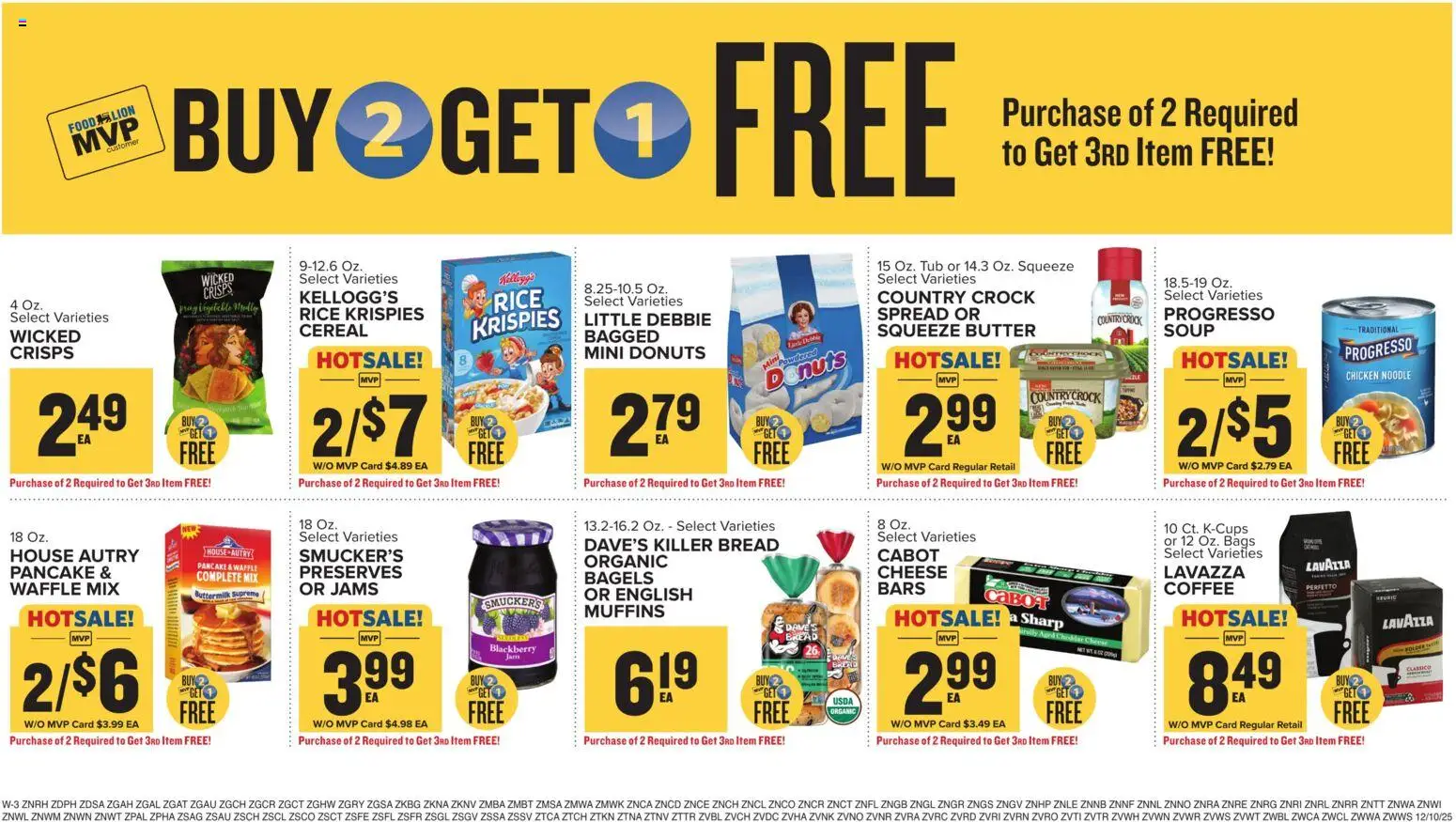 Food Lion Weekly Ad - valid from 10.12.2025 | Page: 20 | Products: Butter, Cheese, Bread, Coffee