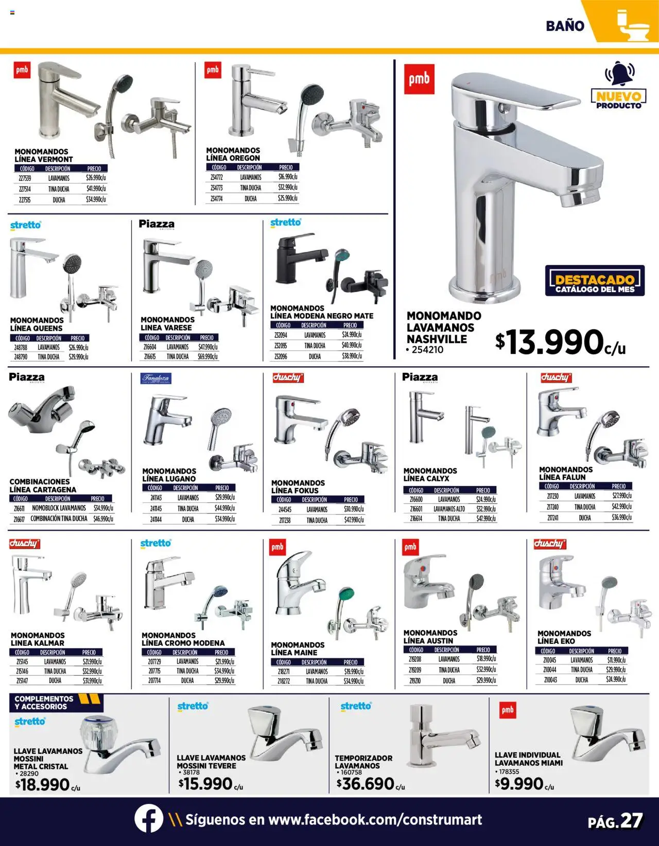 Construmart ofertas  │ válido desde el 01.08.2025 | Página: 27 | Productos: Baño, Ducha, Mate, Individual