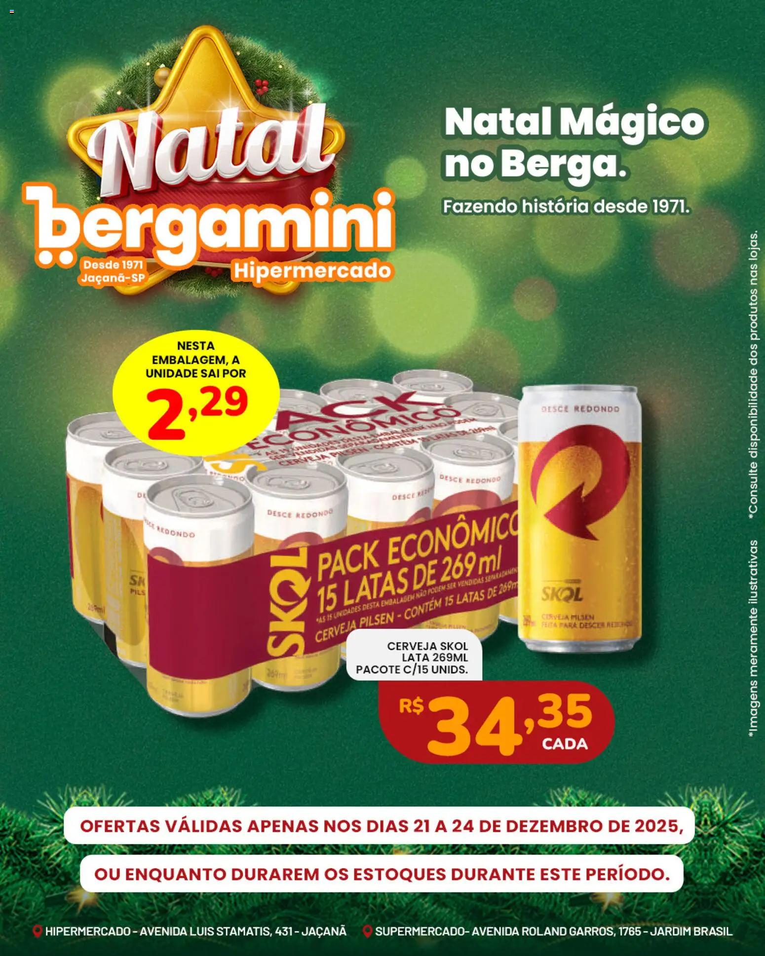 Supermercado Bergamini Folheto - válido de 21.12.2025 | Página: 1 | Produtos: Cerveja