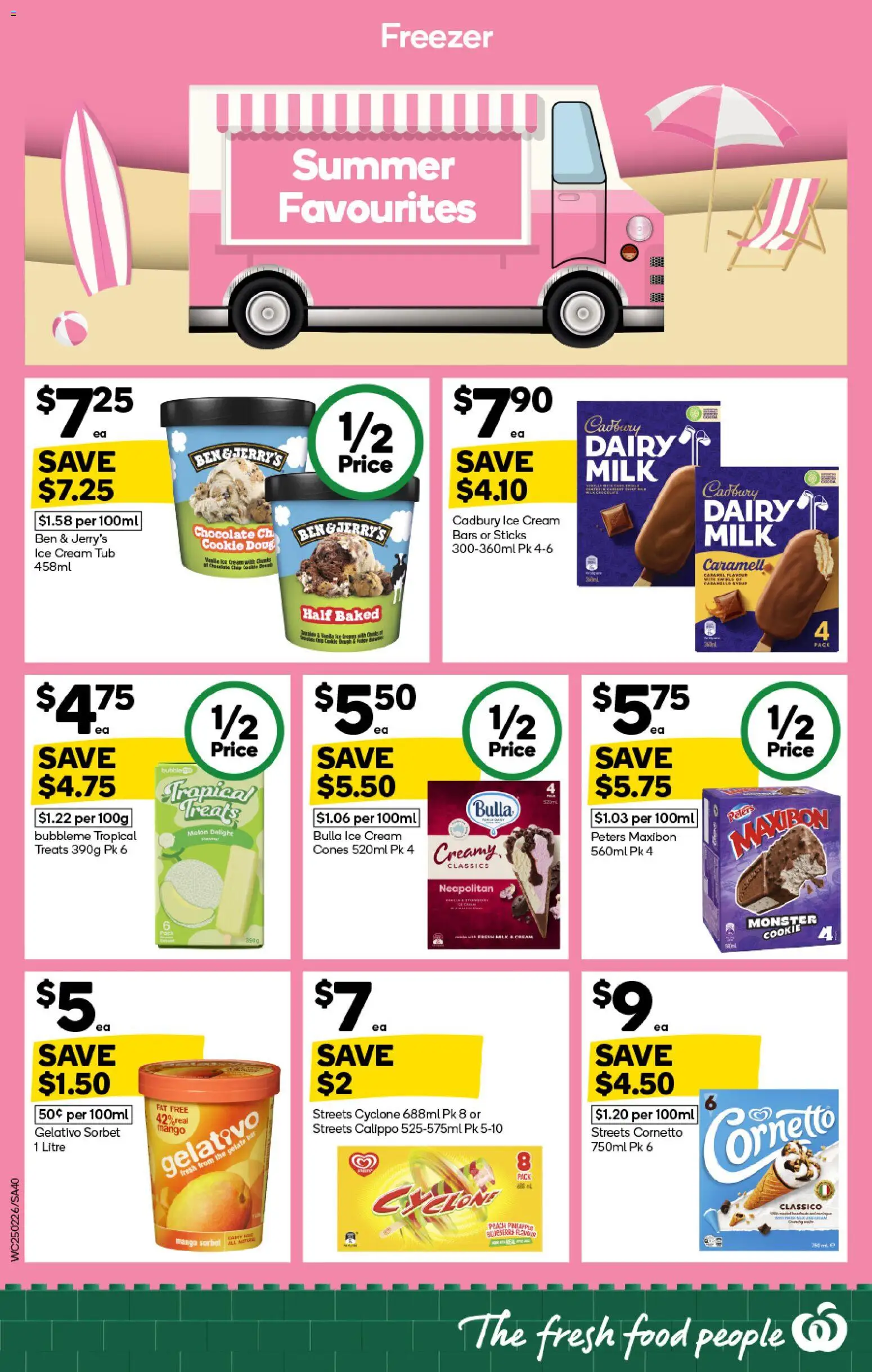 Woolworths catalogue - valid from 25.02.2026 | Page: 40 | Products: Chocolate, Pineapple, Mango, Freezer