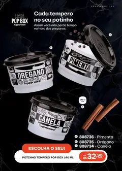 Tupperware - Catálogo Vitrine 12 - Pré-Visualização do folheto da loja Tupperware, válido de 01.12.2025 | Página: 43 | Produtos: Pimenta, Orégano, Canela