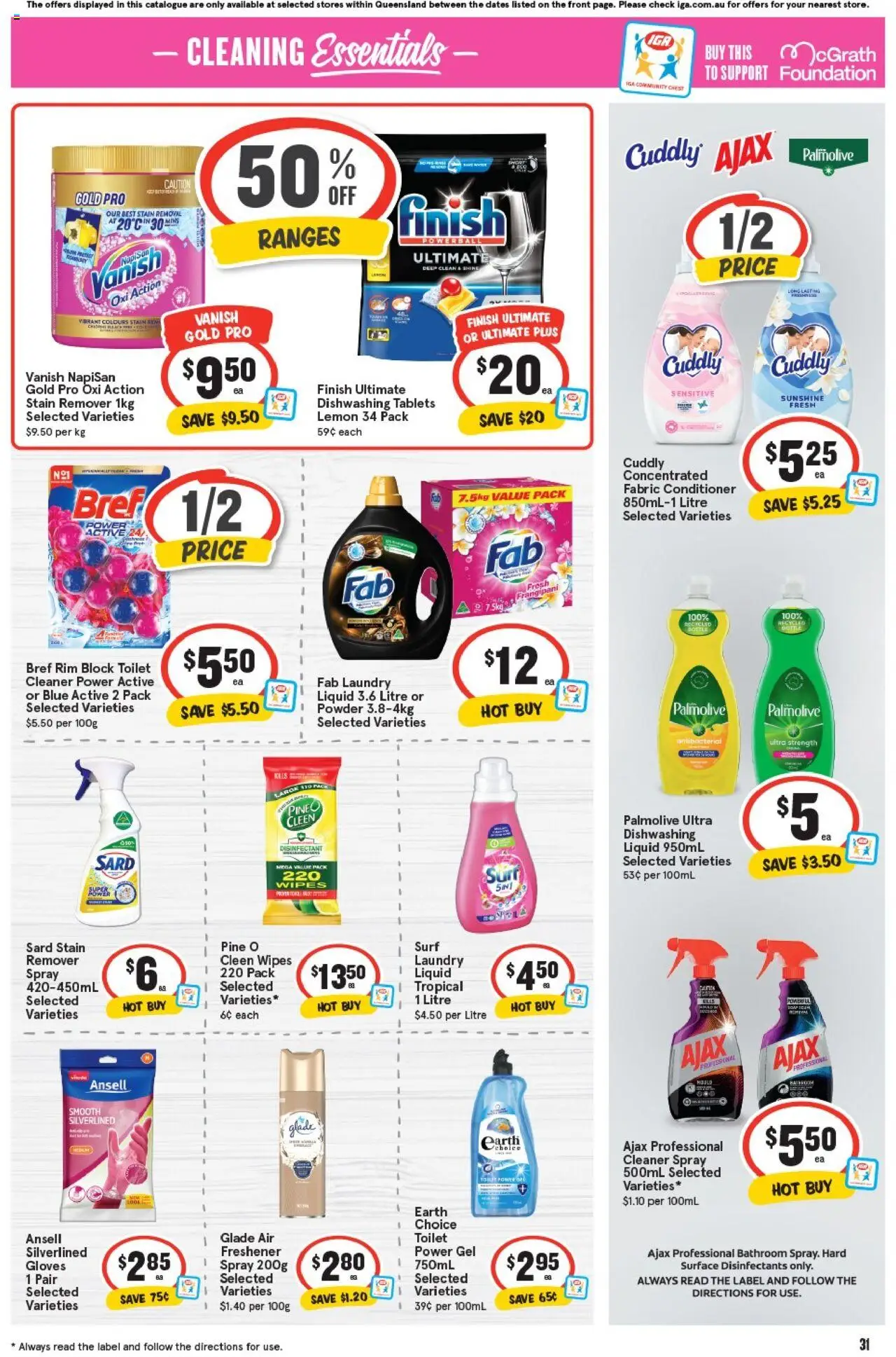 IGA catalogue - valid from 24.09.2025 | Page: 34 | Products: Toilet, Powder, Laundry, Tablets