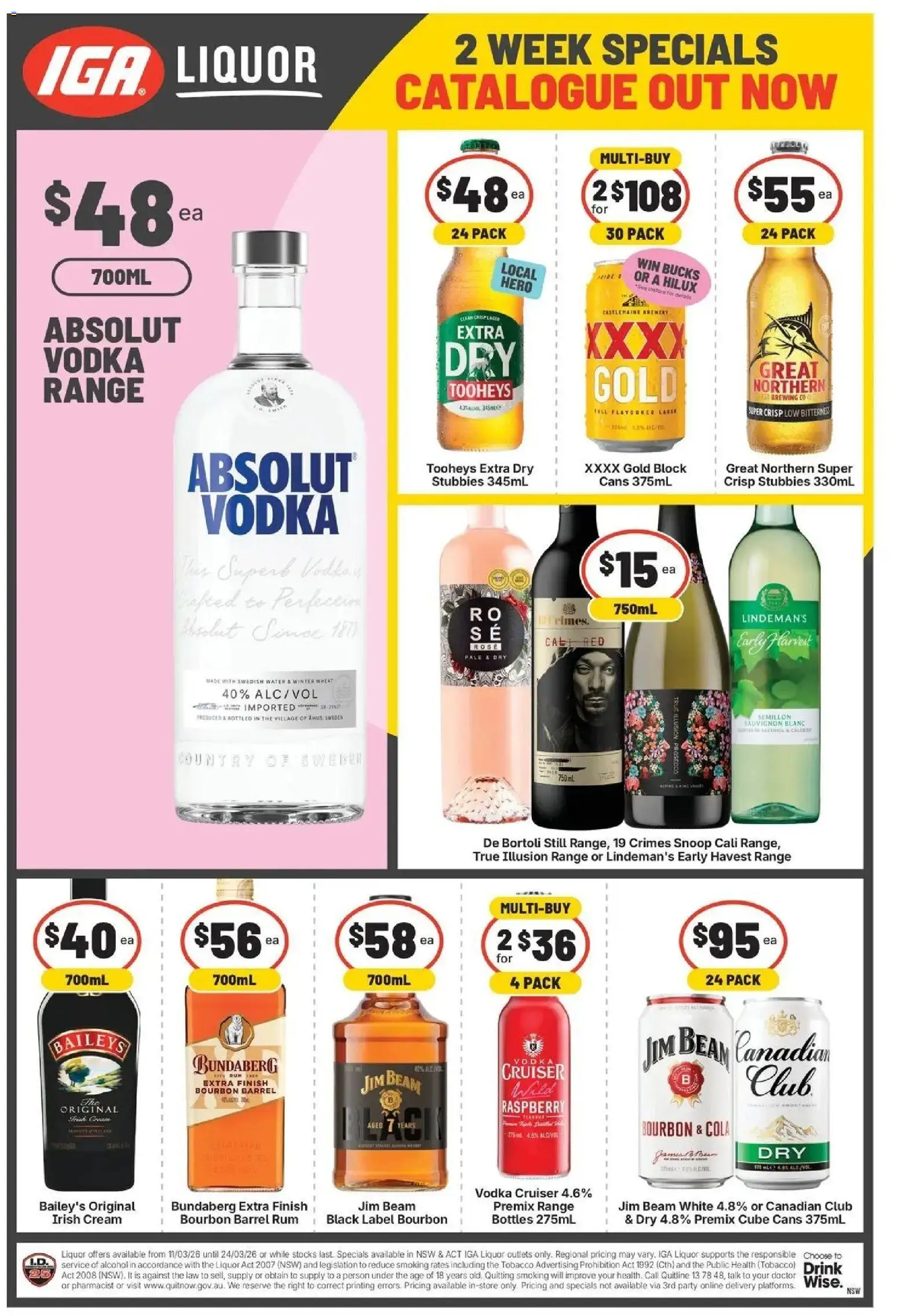 Deals catalogue - valid from 24.03.2026 | Page: 1 | Products: Bourbon, Rum, Wheat, Raspberry