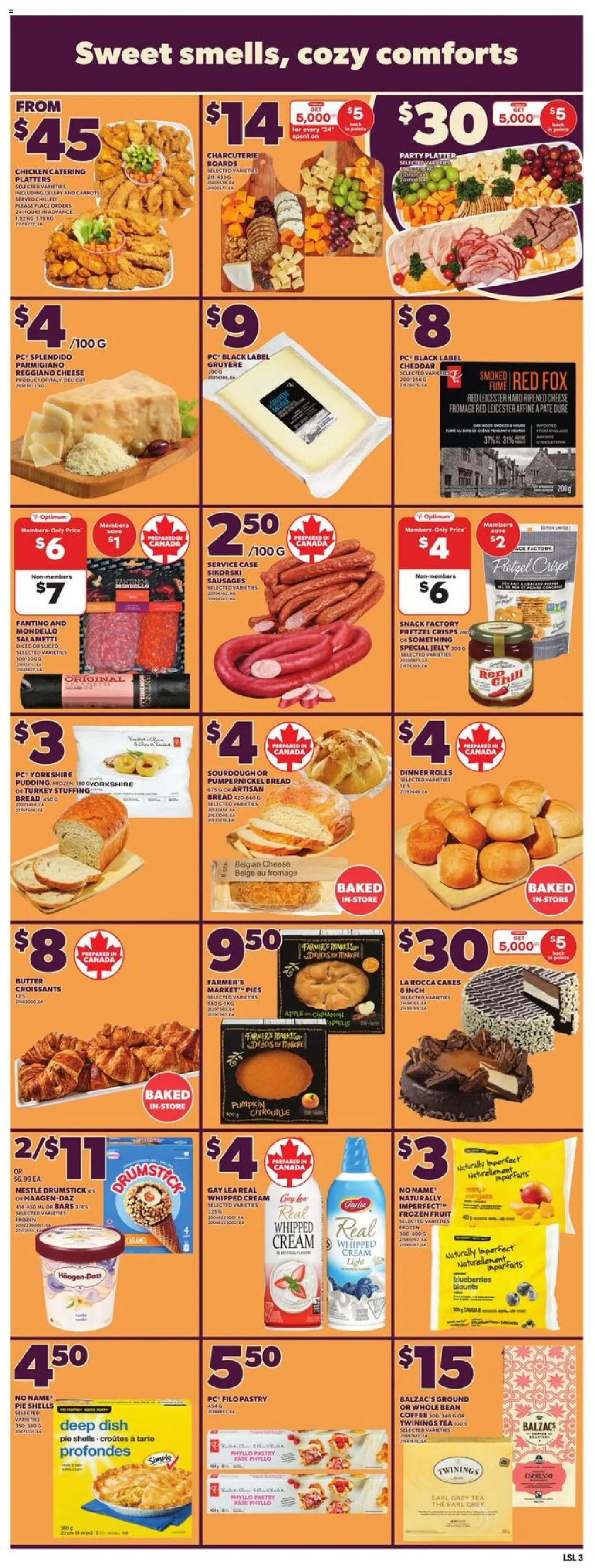 Loblaws flyer valid from 09.10.2025 | Page: 6 | Products: Turkey, Cheese, Bread, Coffee