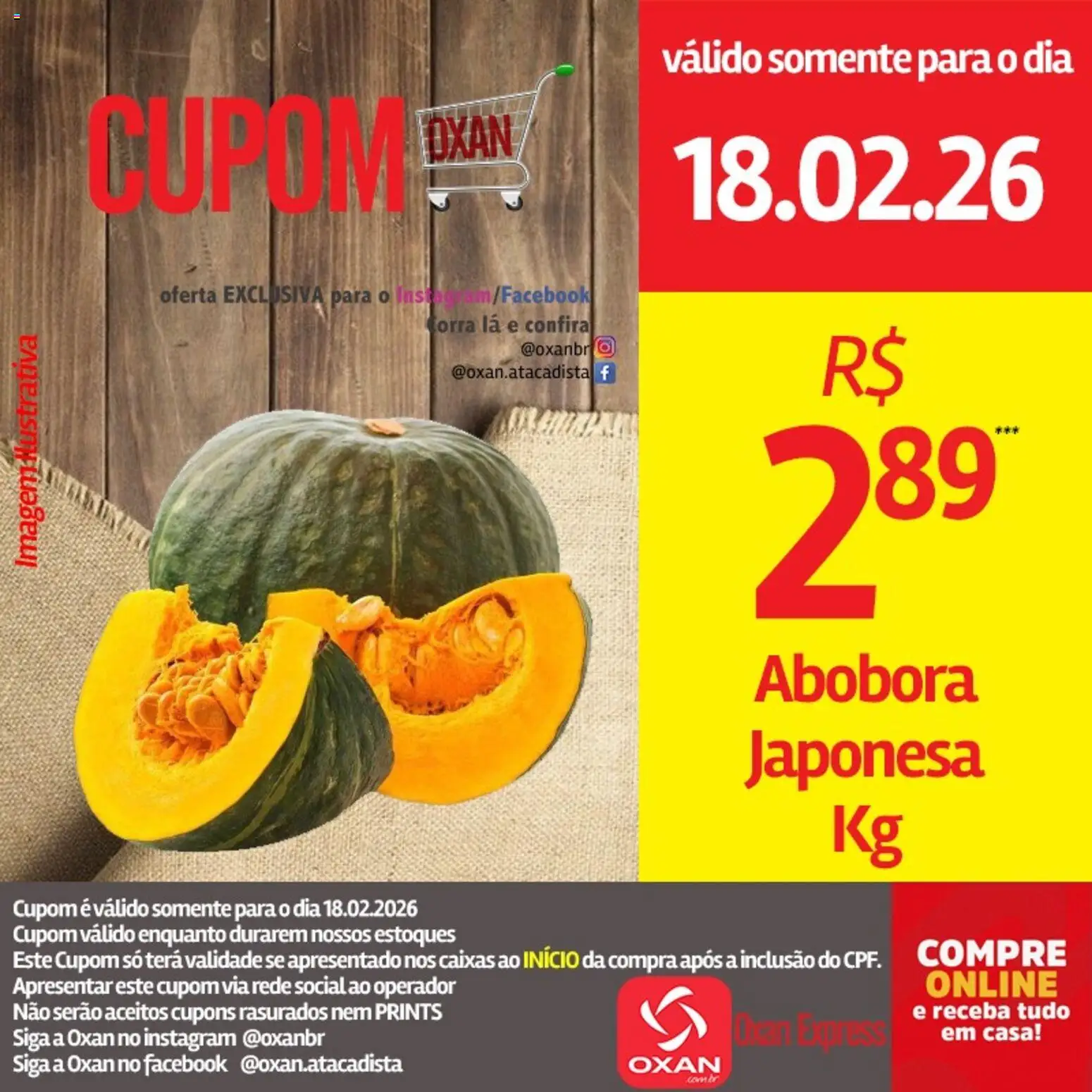 Oxan Atacadista Folheto - válido de 18.02.2026 | Página: 12 | Produtos: Abóbora