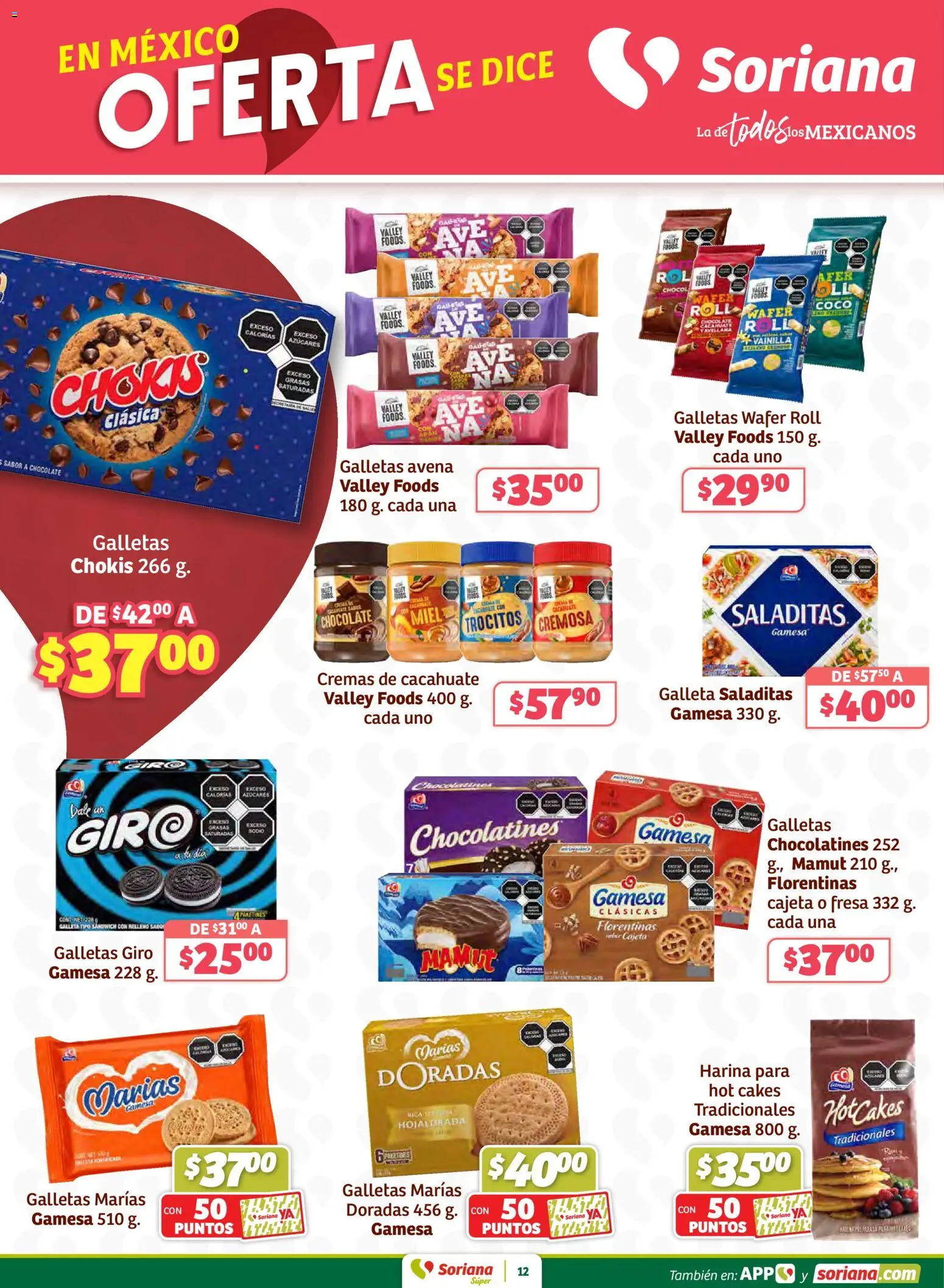 Nuevas ofertas de Soriana válidas en toda la República Mexicana desde el 15.01.2026. ¡Encuentra las mejores ofertas en Soriana - Preciazazaso Súper: Edo Mex, Gro, Hgo, Mor, Pue, Qto, Tlax, Ver! | Página: 12 | Productos: Fresa, Harina, Avena, Chocolate