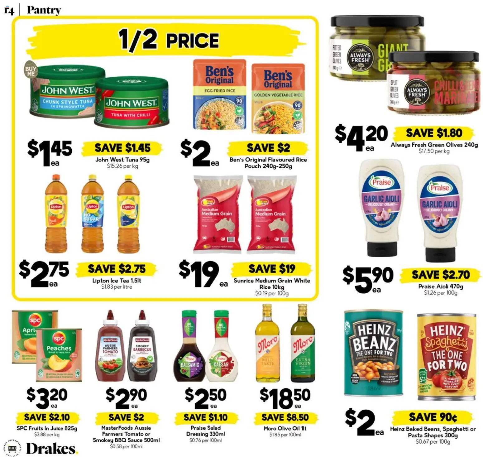 Drakes catalogue - valid from 25.03.2026 | Page: 14 | Products: Oil, Rice, Olives, Olive oil