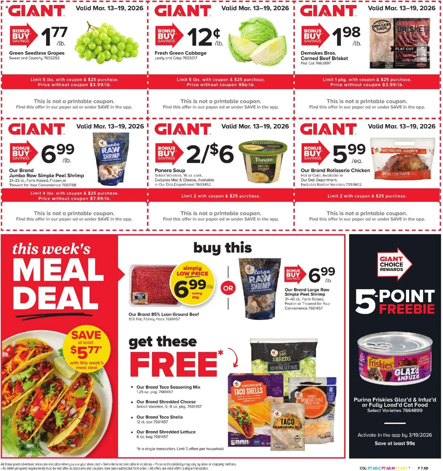 Giant Weekly Ad - valid from 13.03.2026 | Page: 5 | Products: Broccoli, Cheese, Cabbage, Bag