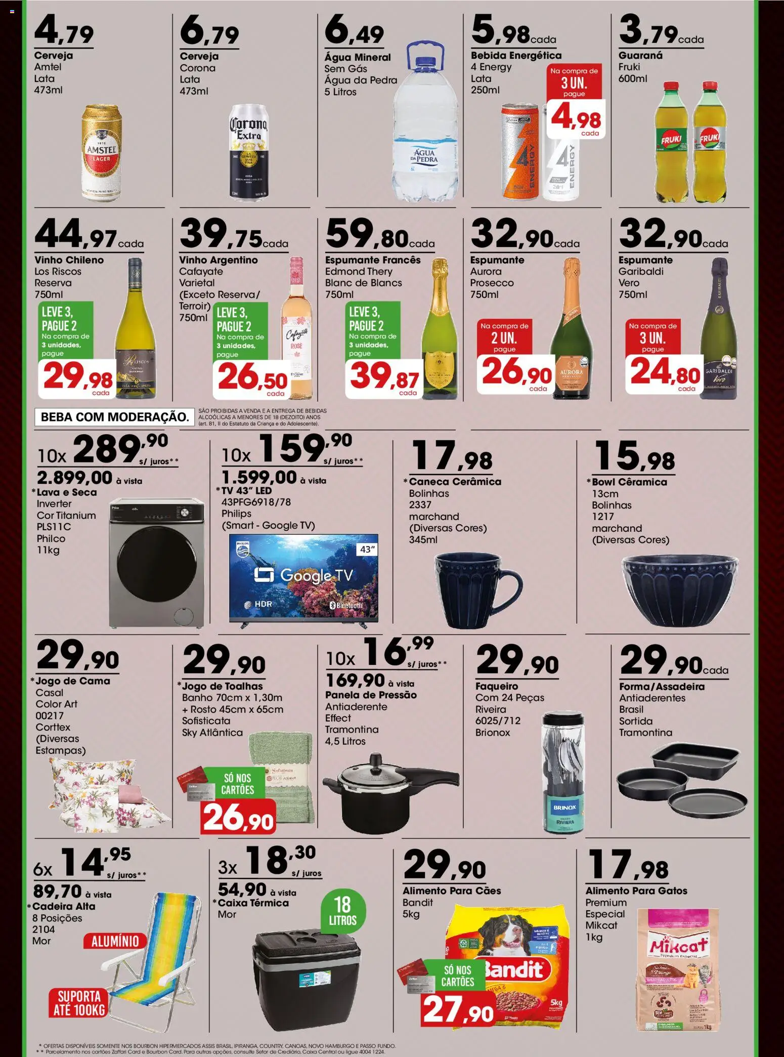 Zaffari Folheto - válido de 24.11.2025 | Página: 3 | Produtos: Espumante, Caixa, Cerveja, Bourbon