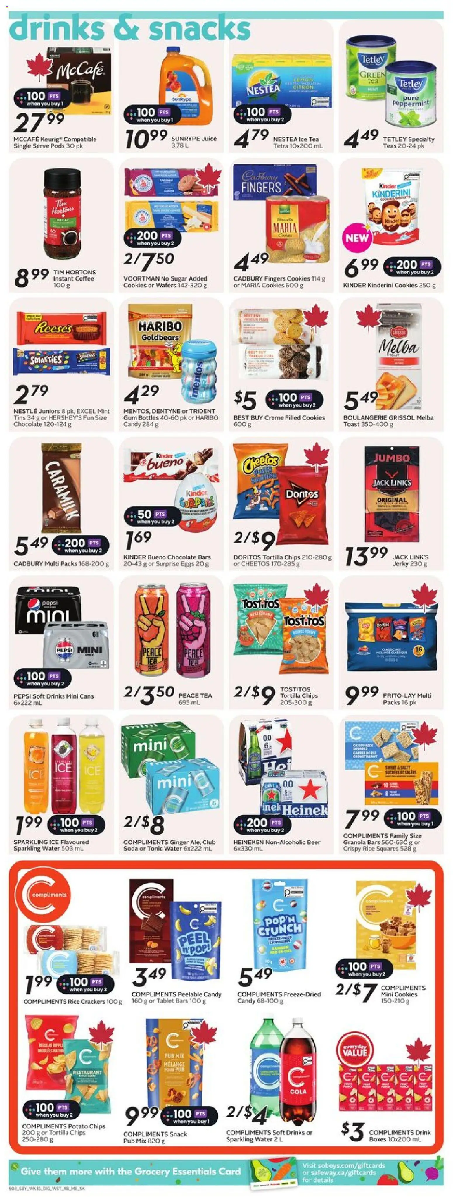 Sobeys flyer valid from 01.01.2026 | Page: 10 | Products: Rice, Cookies, Eggs, Coffee