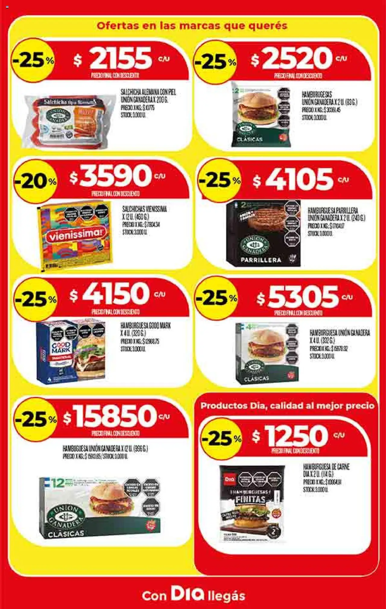 Supermercado DIA Ofertas │ válido desde el 20.08.2025 | Página: 12 | Productos: Salchicha