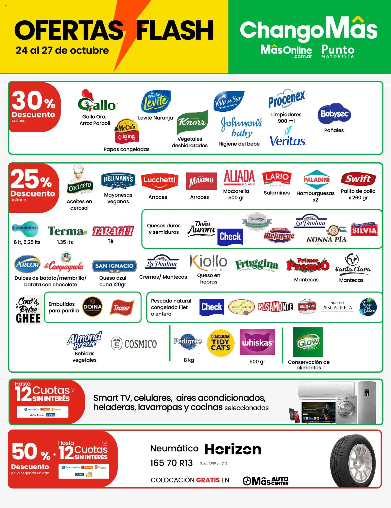 Punto Mayorista catálogo Flash │ válido desde el 24.10.2025 | Página: 5 | Productos: Pollo, Lavarropas, Chocolate, Pañales