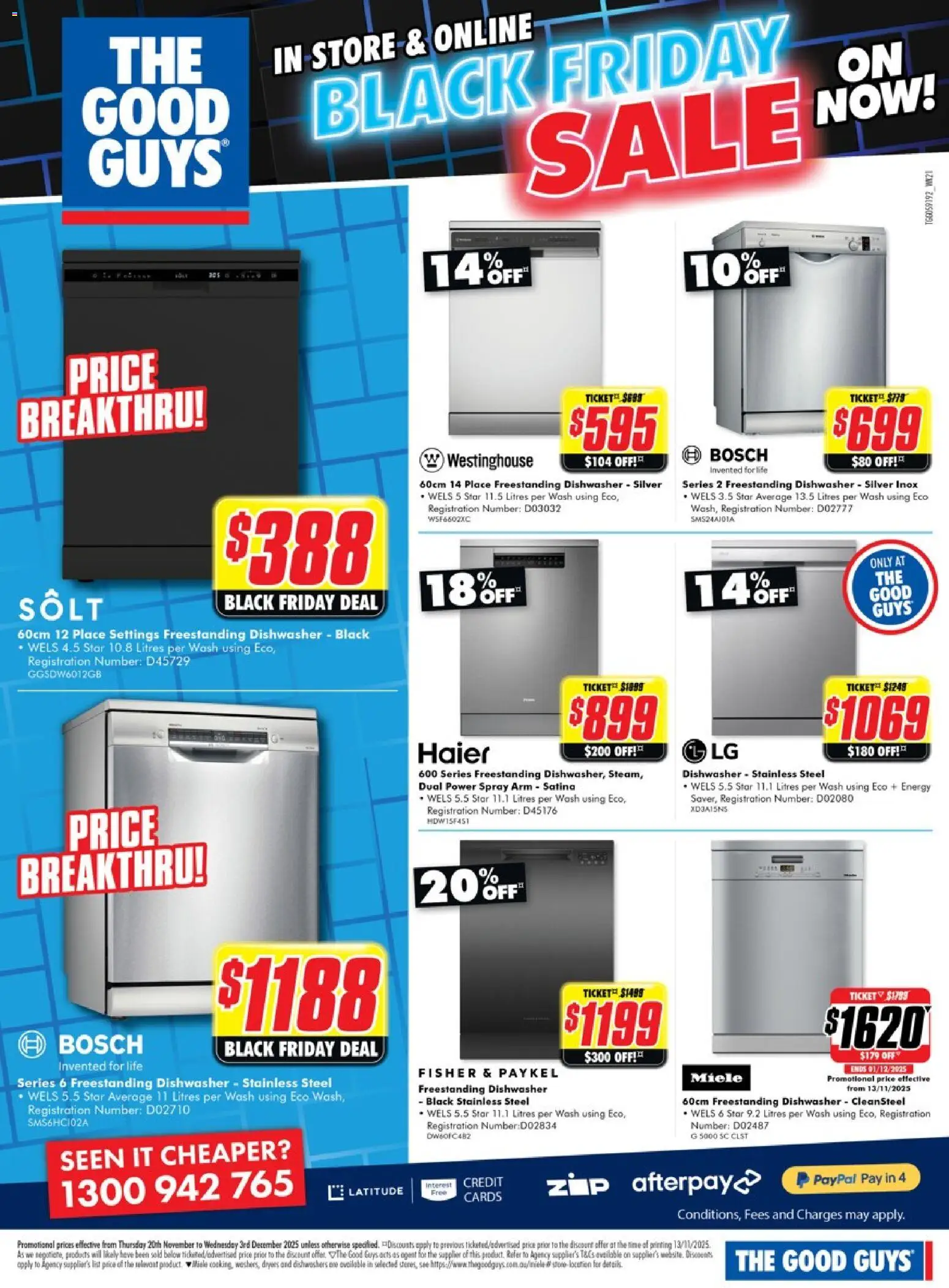 The Good Guys catalogue - valid from 19.11.2025 | Page: 7 | Products: Dishwasher