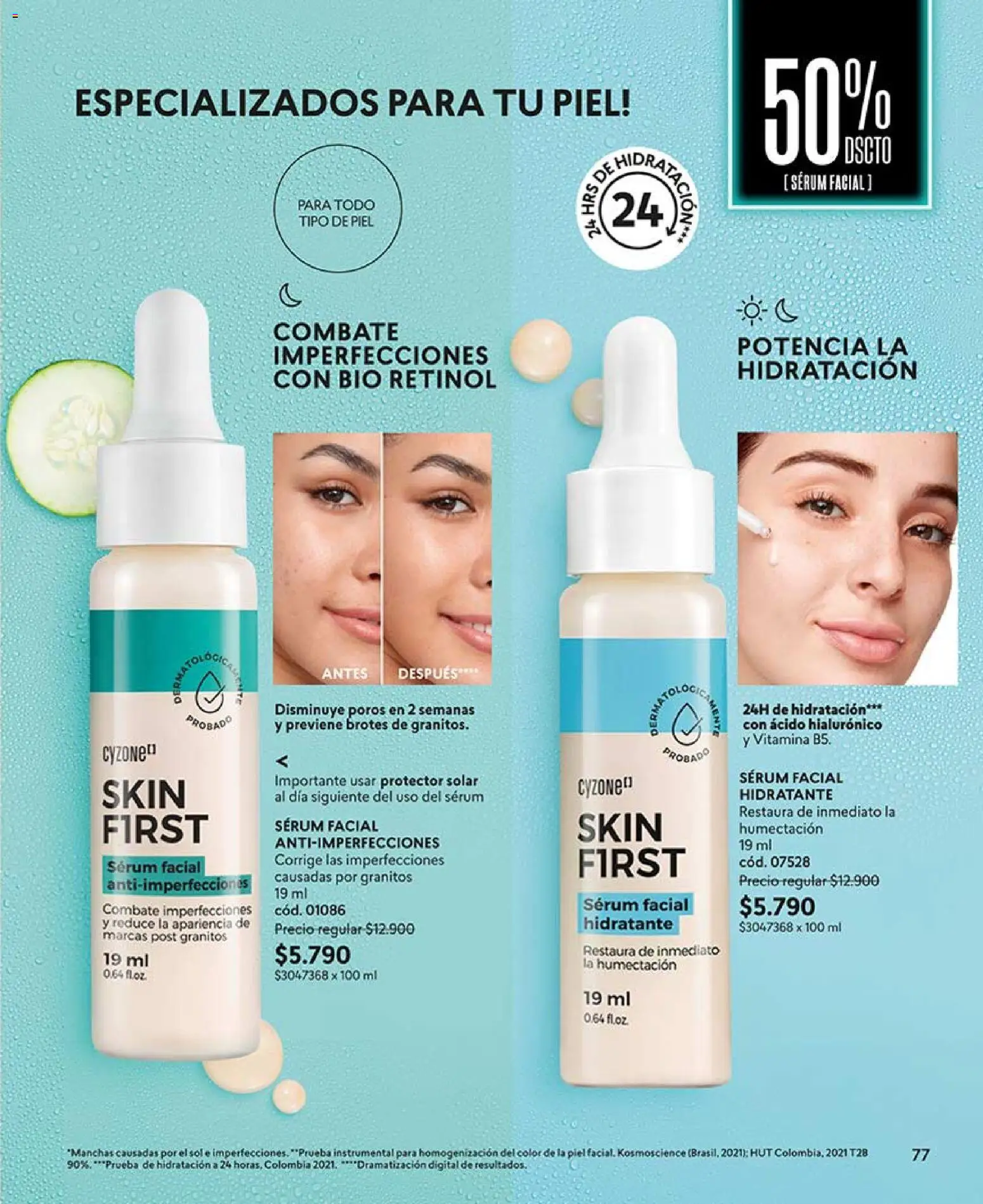 Catálogo CyZone Campaña 6 │ válido desde el 01.04.2026 | Página: 77 | Productos: Protector solar, Serum